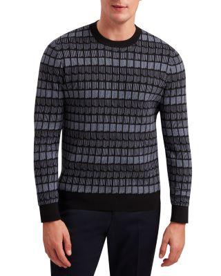Osburn Crewneck Jacquard Sweater by TED BAKER