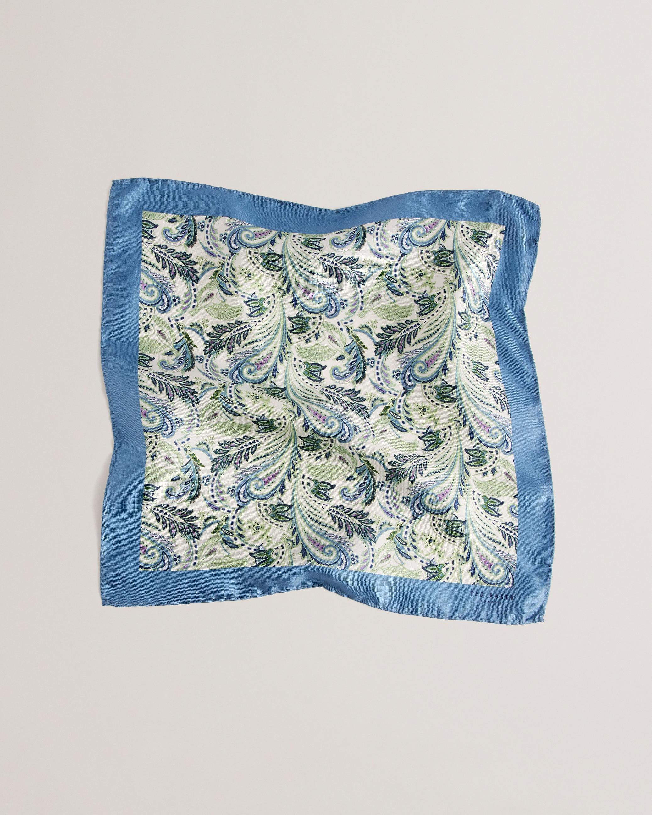 Paisley Silk Pocket Square - ECHEZP - White by TED BAKER