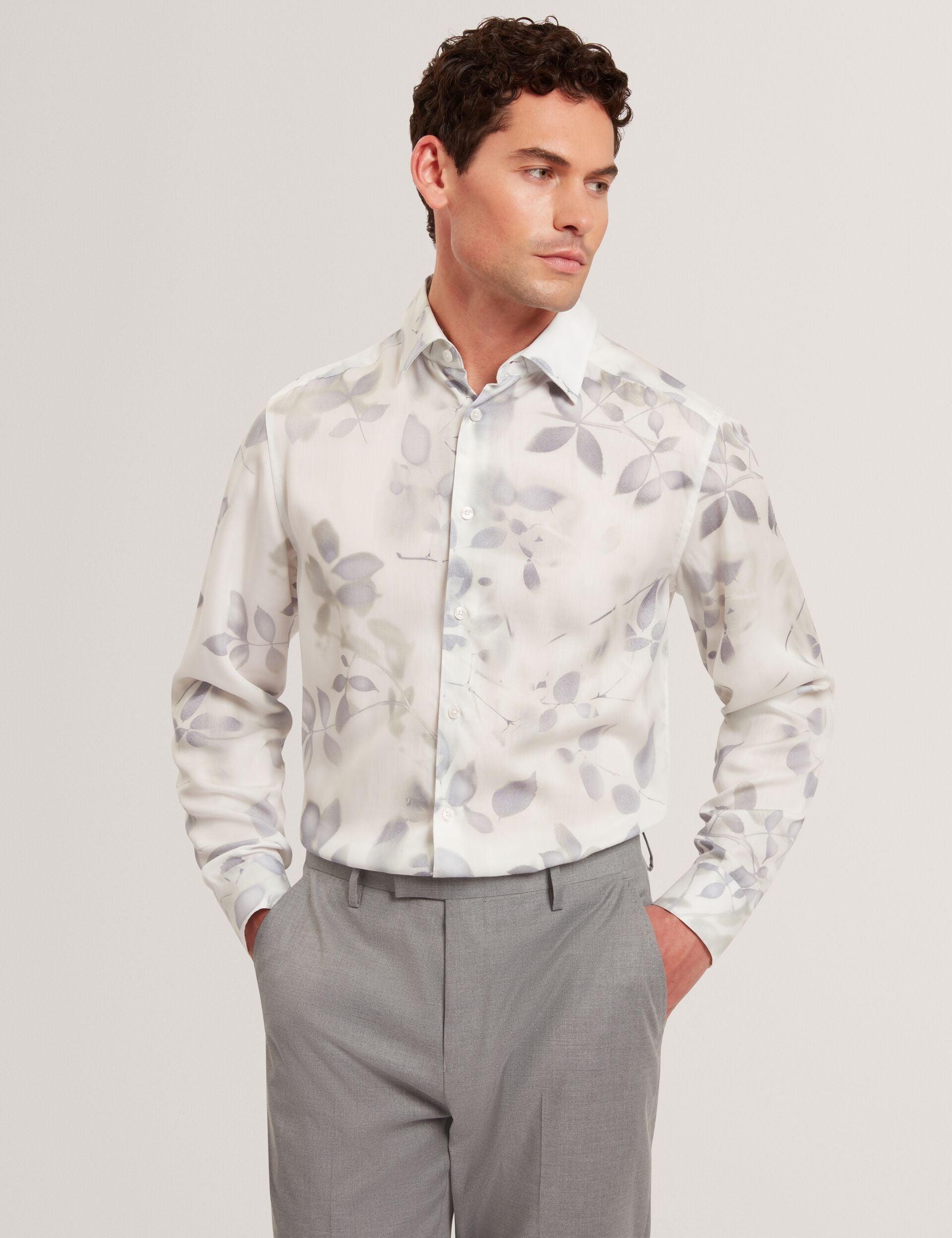Photograhic Leaf Print Regular Fit Shirt by TED BAKER