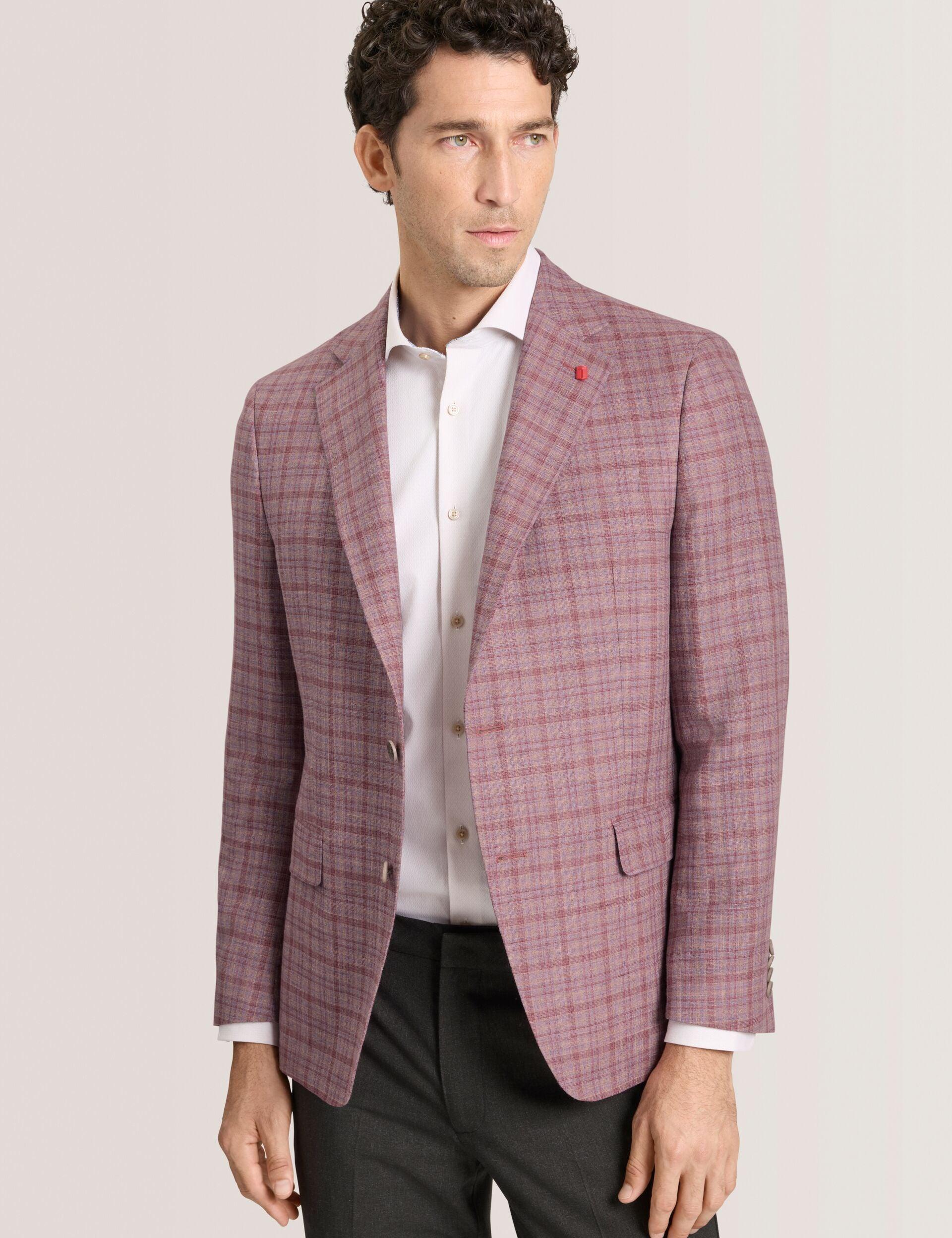 Plaid Silk Blend Woven Blazer by TED BAKER