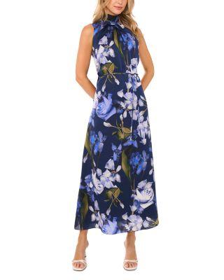 Printed Bow Tie Sleeveless Maxi Dress by TED BAKER