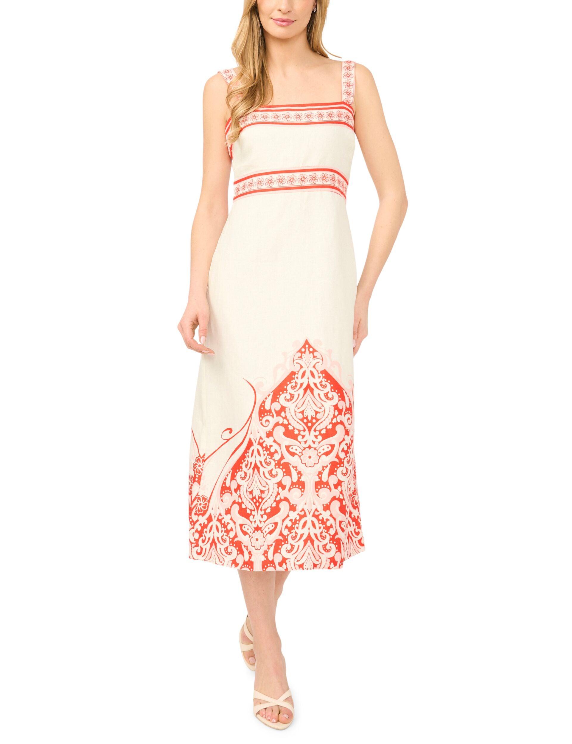Printed Detail Strappy Linen Sundress by TED BAKER