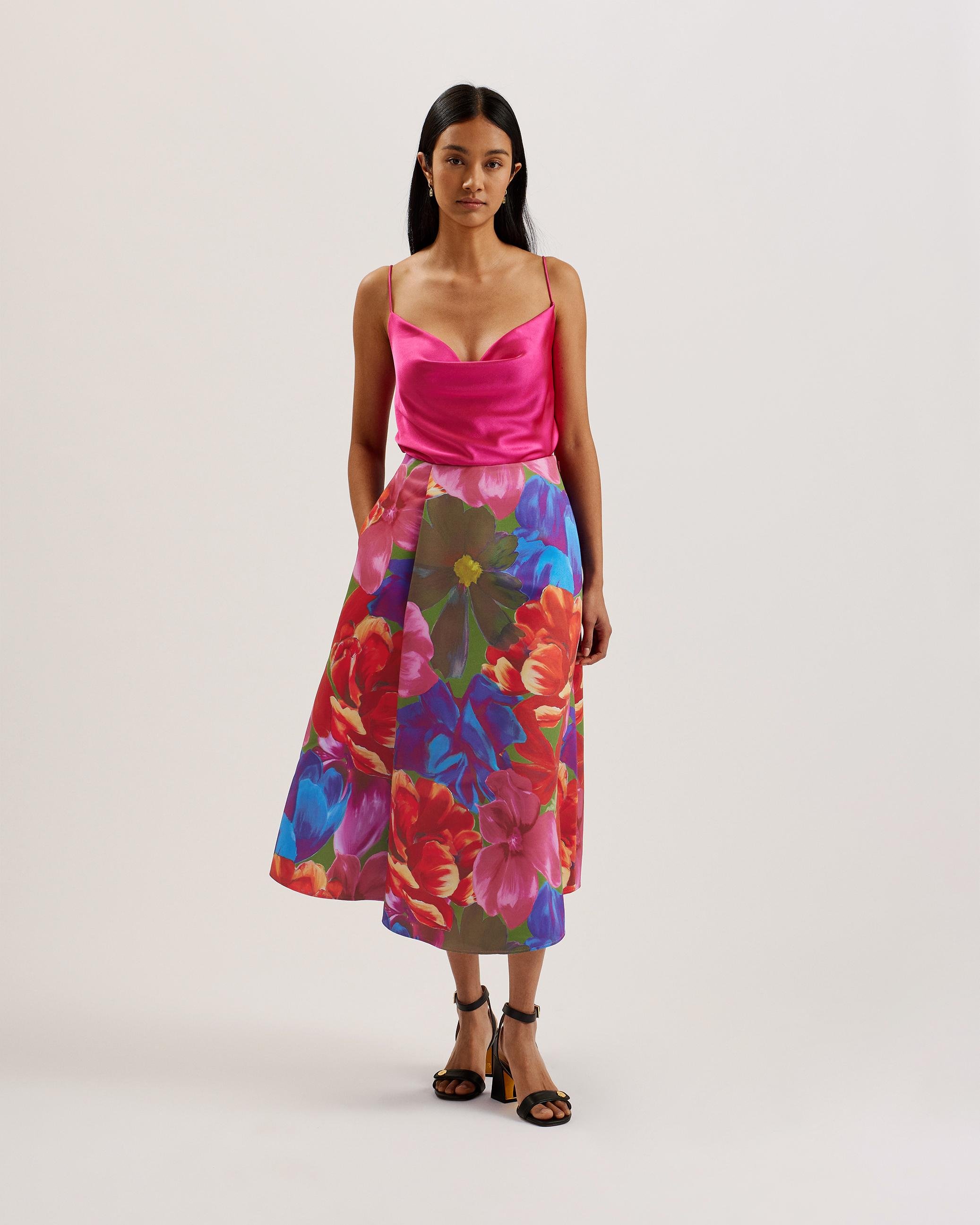 Printed Wrap Midi Skirt - JORALEE - Multicoloured by TED BAKER