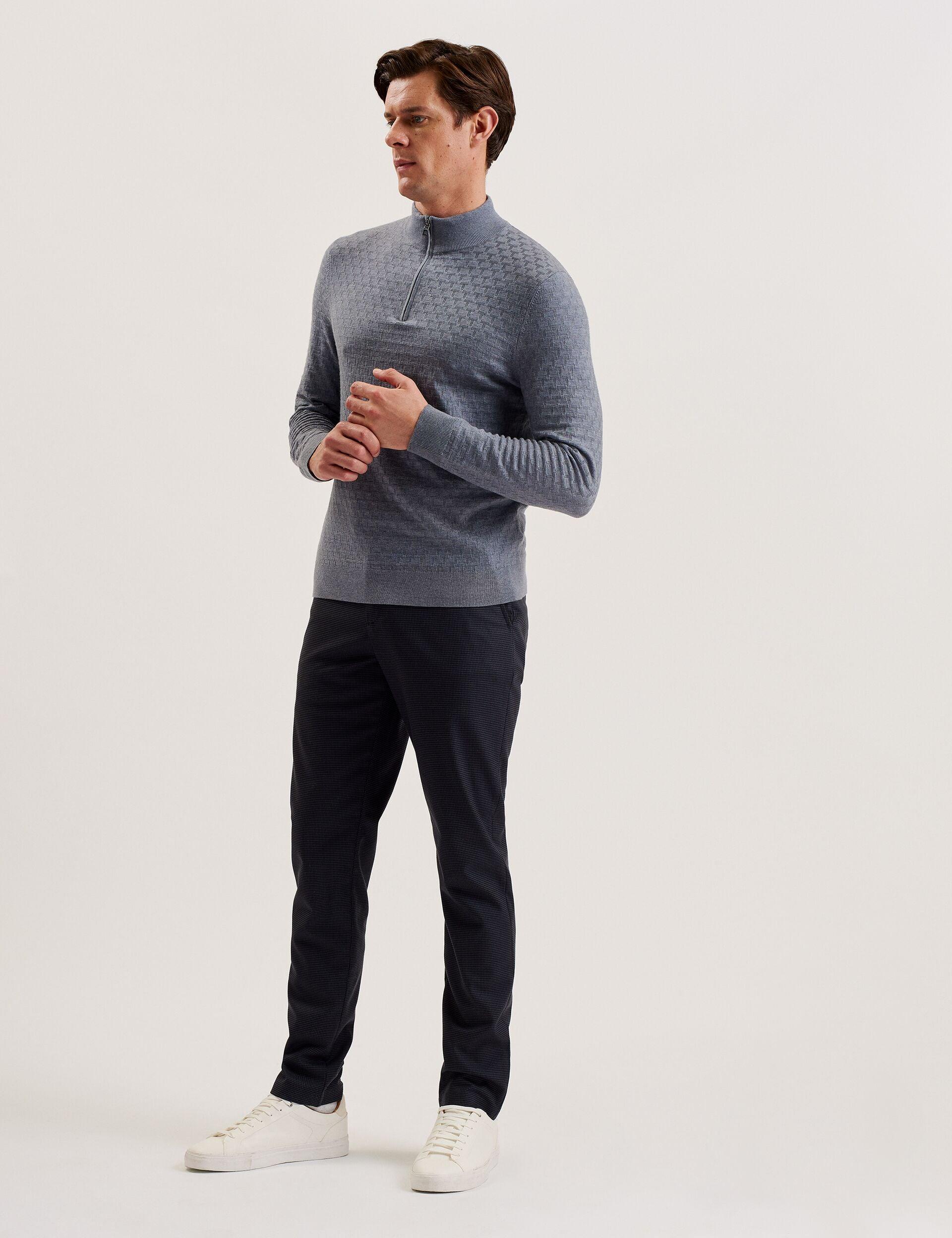 Puppytooth Check Slim Fit Pants by TED BAKER