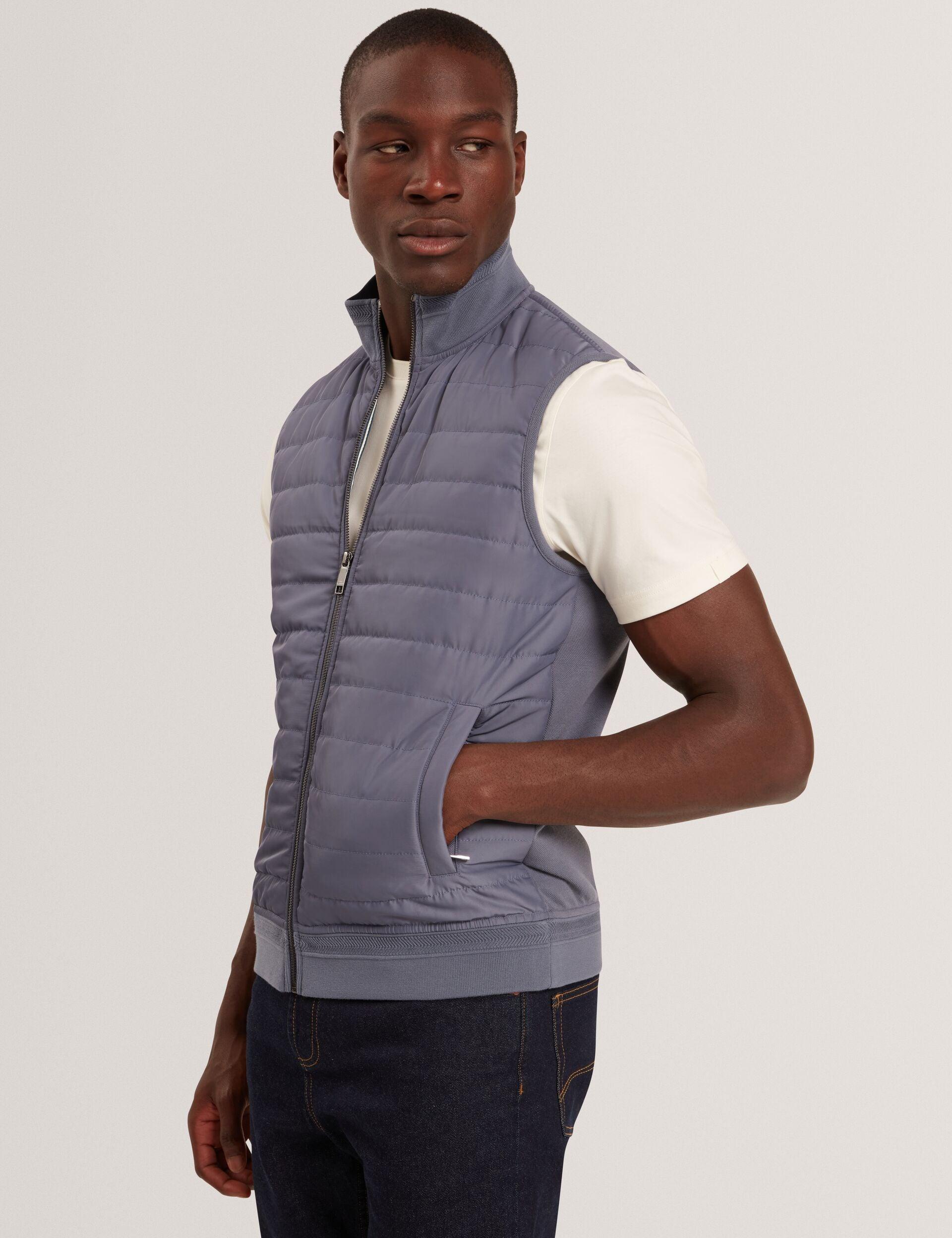 Quilted Front Funnel Neck Zip-Up Gilet by TED BAKER