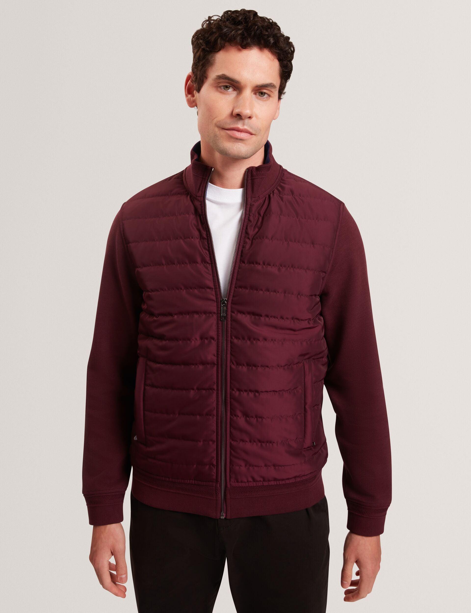 Quilted Front Zip-Through Knit Jacket by TED BAKER