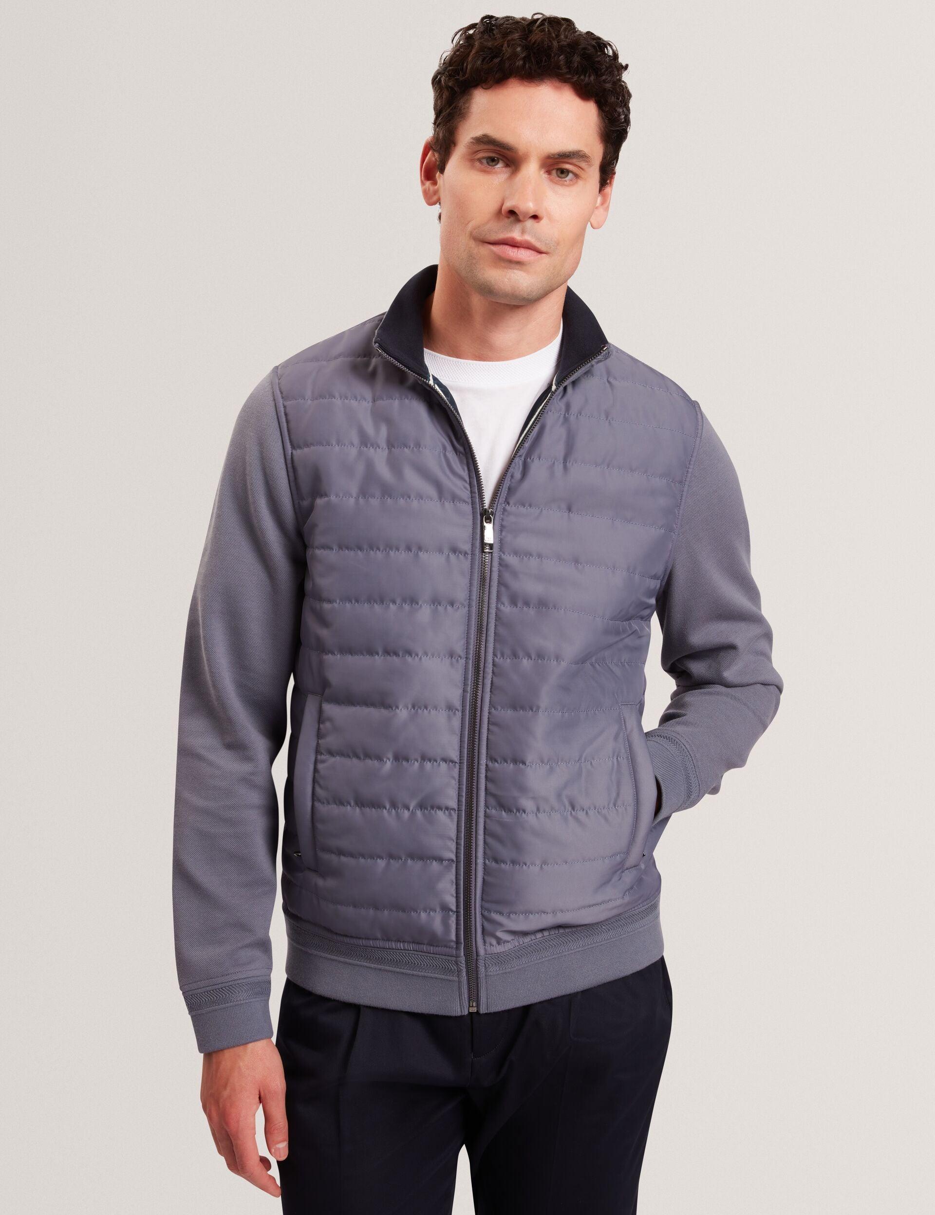 Quilted Front Zip-Through Knit Jacket by TED BAKER