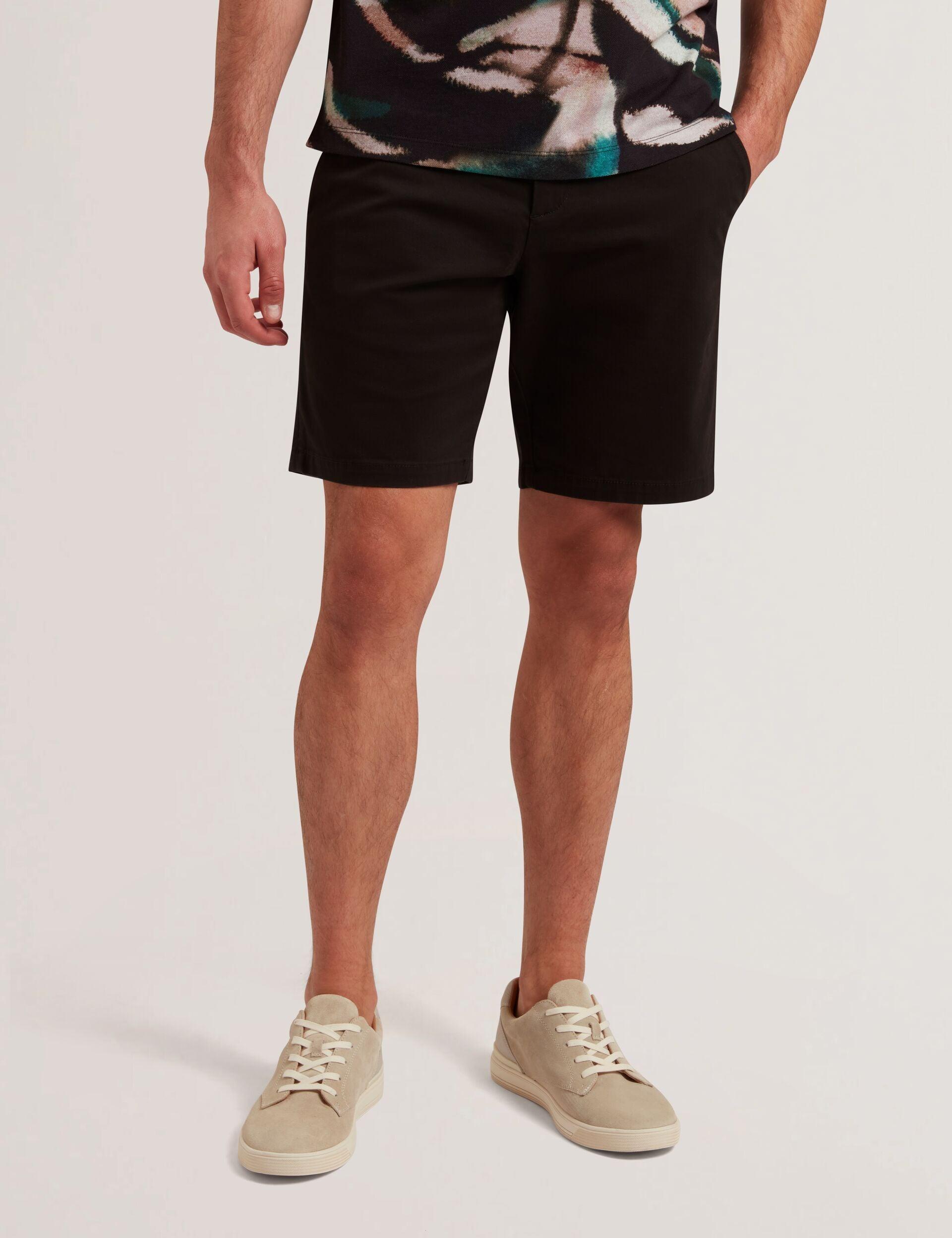 Regular Fit Cotton Blend Chino Shorts by TED BAKER