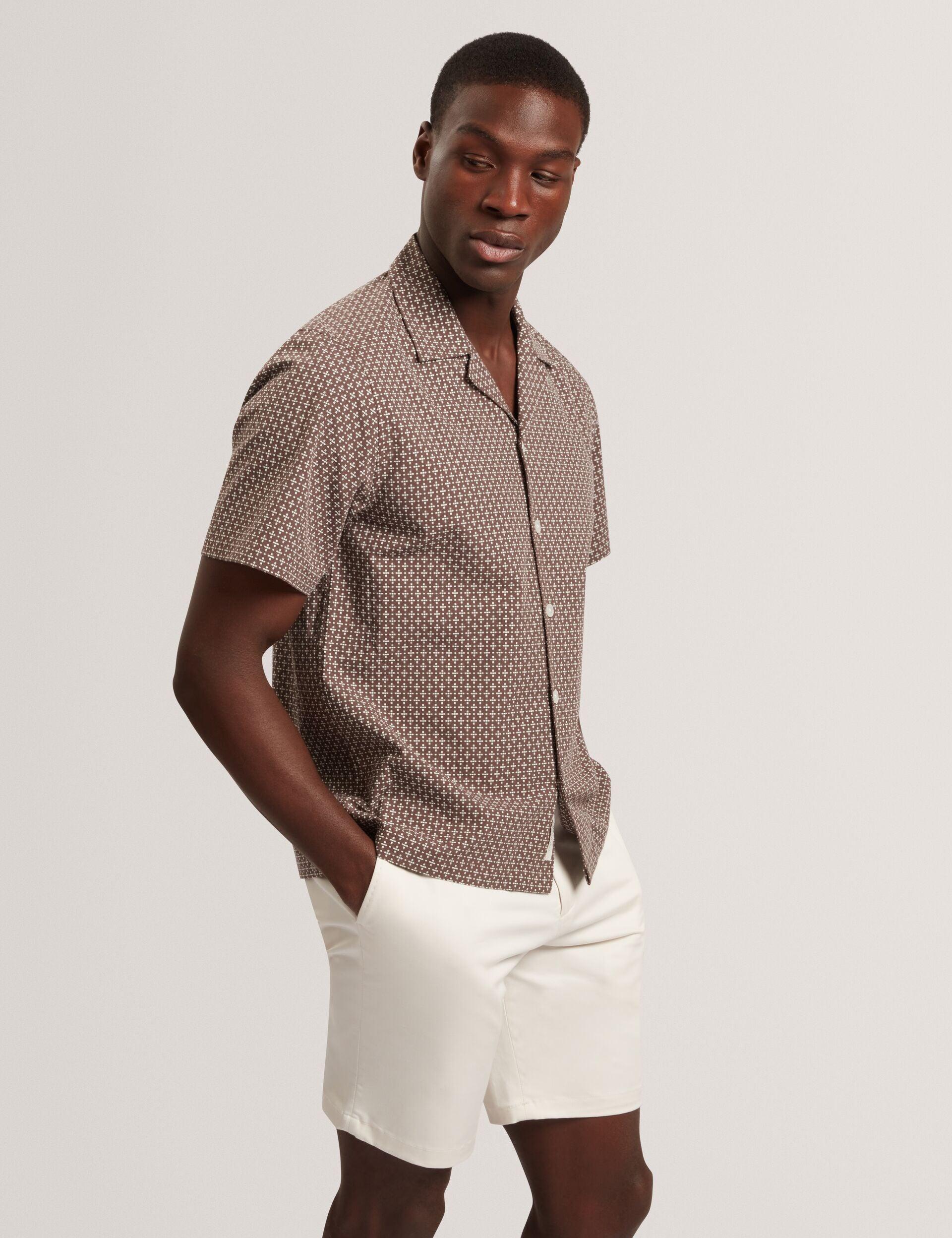 Relaxed Geo Stitch Short Sleeve Shirt by TED BAKER