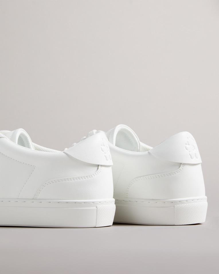 Retro Leather Trainers - ROBERTT - White by TED BAKER