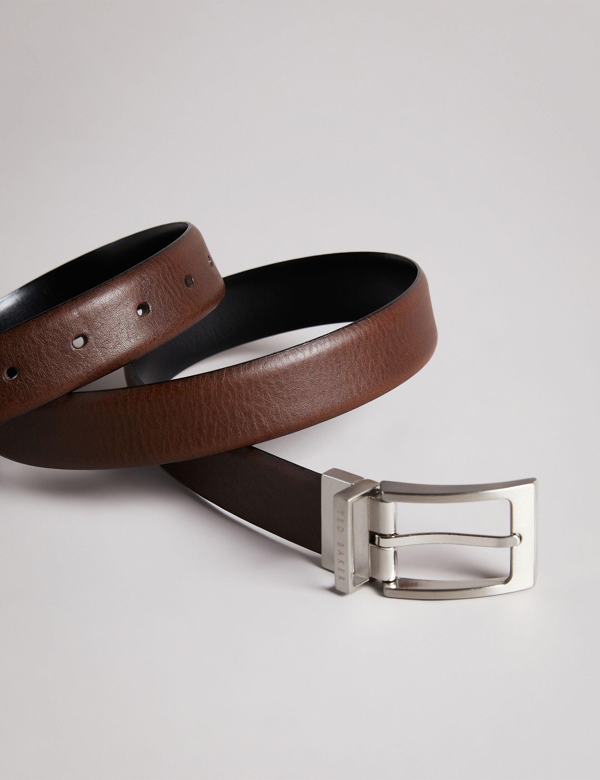 Reversible Polished Leather Belt by TED BAKER