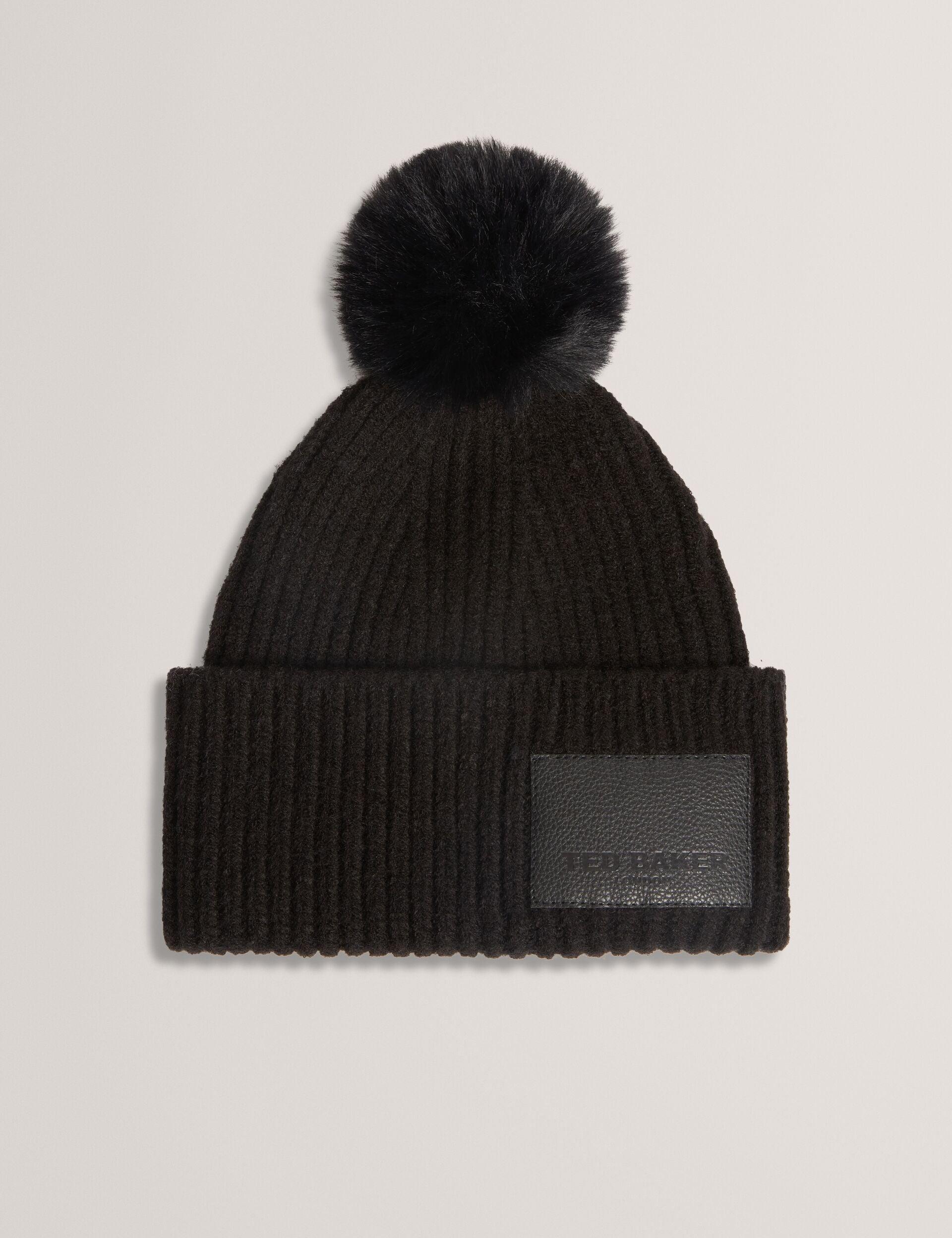 Rib Knit Branded Bobble Hat by TED BAKER