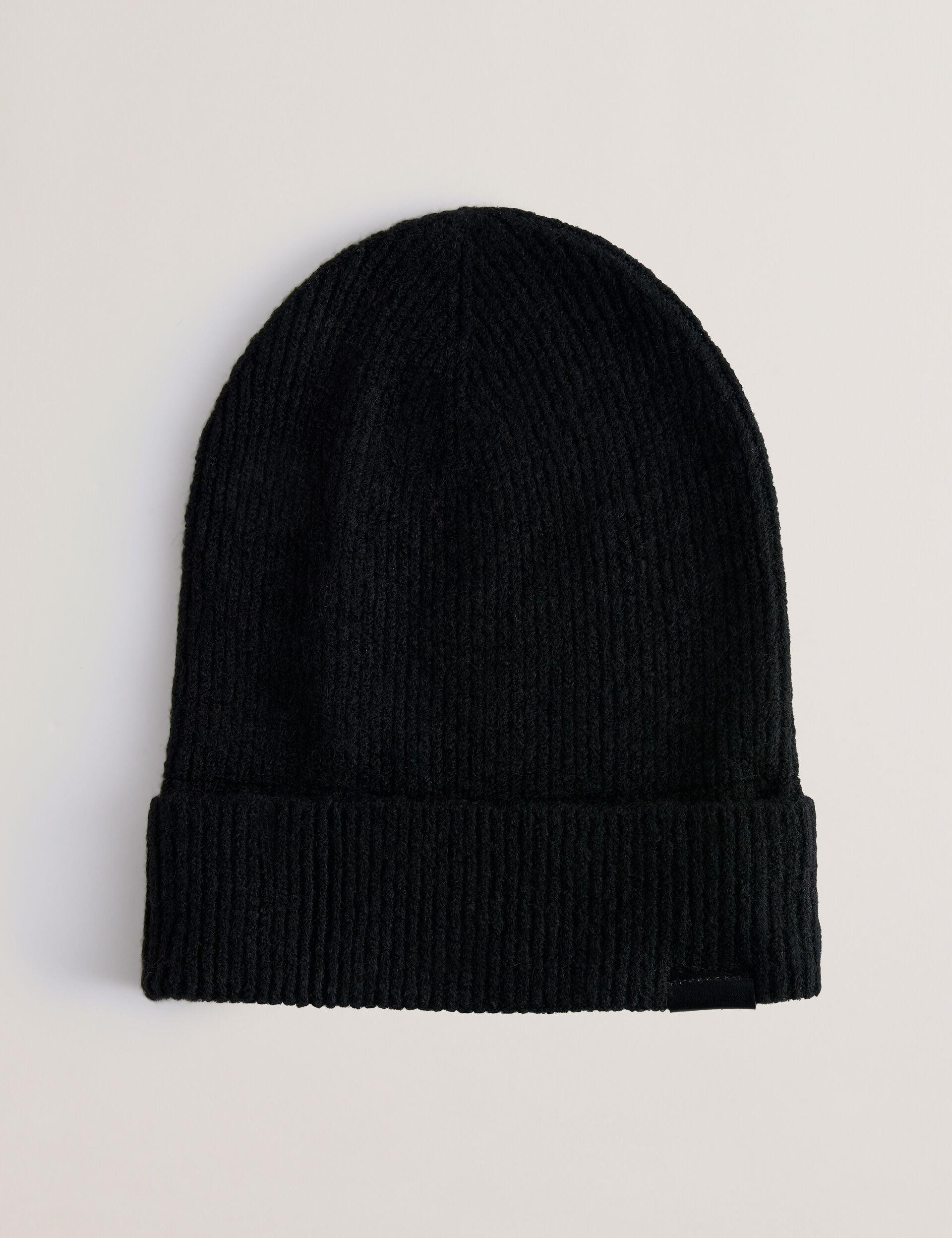 Ribbed Knit Turn-Up Beanie Hat by TED BAKER