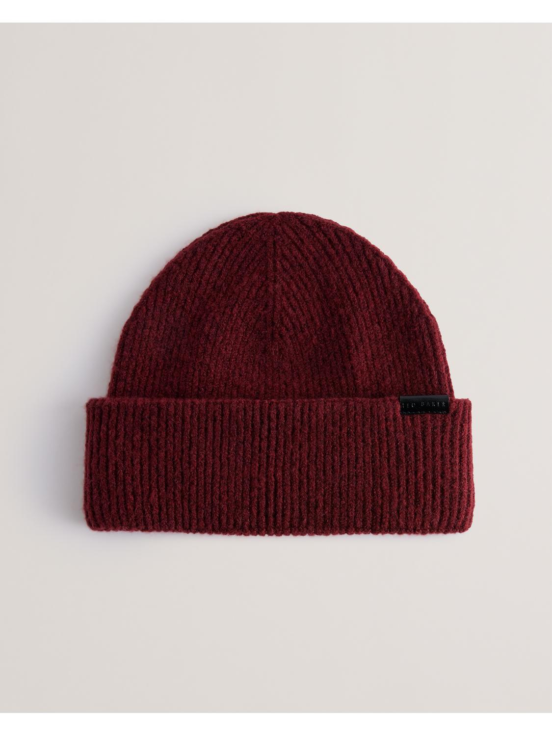Ribbed Knit Turn-Up Beanie Hat by TED BAKER