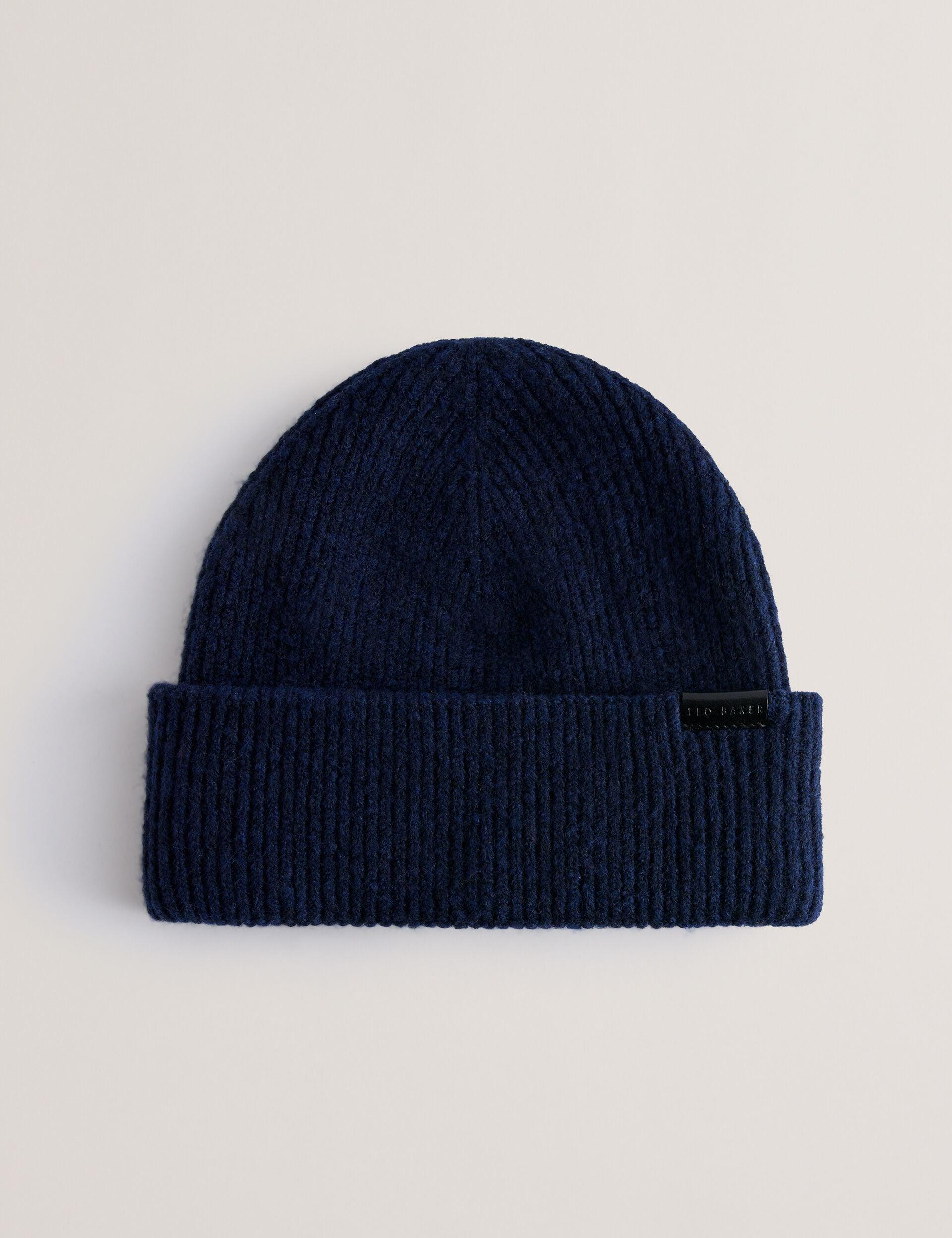 Ribbed Knit Turn-Up Beanie Hat by TED BAKER