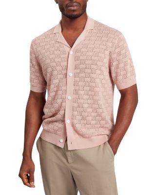 Rowwann Textured Camp Shirt by TED BAKER