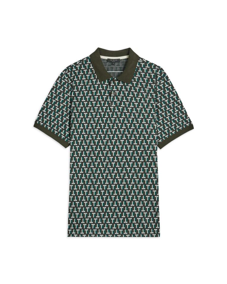 SS Jacquard Polo - REBALS - Bright Green by TED BAKER SS Jacquard Polo - REBALS - Bright Green by TED BAKER