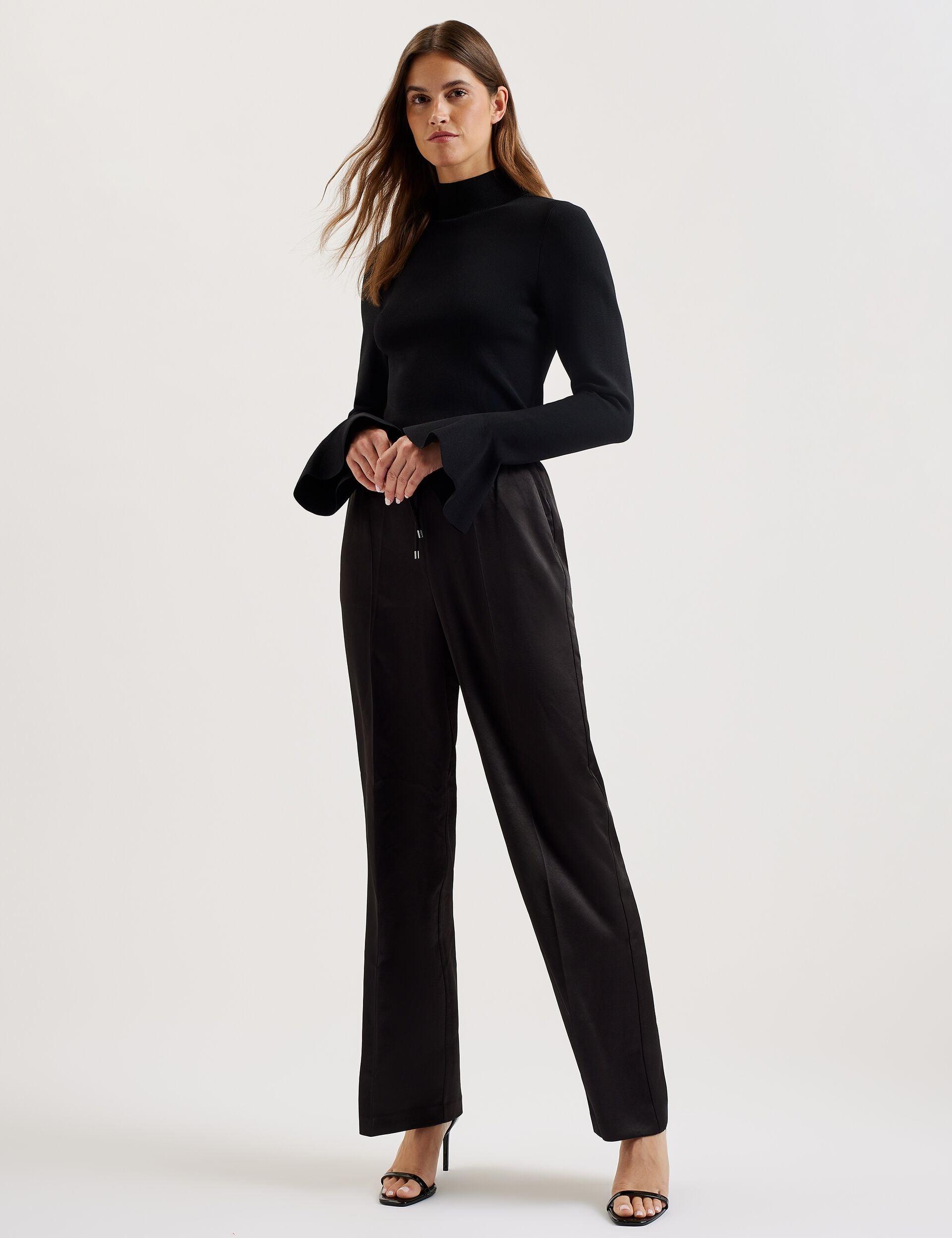 Satin Wide Leg Drawstring Joggers by TED BAKER