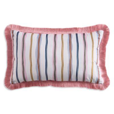 Scallop Stripe Fringe Decorative Pillow by TED BAKER