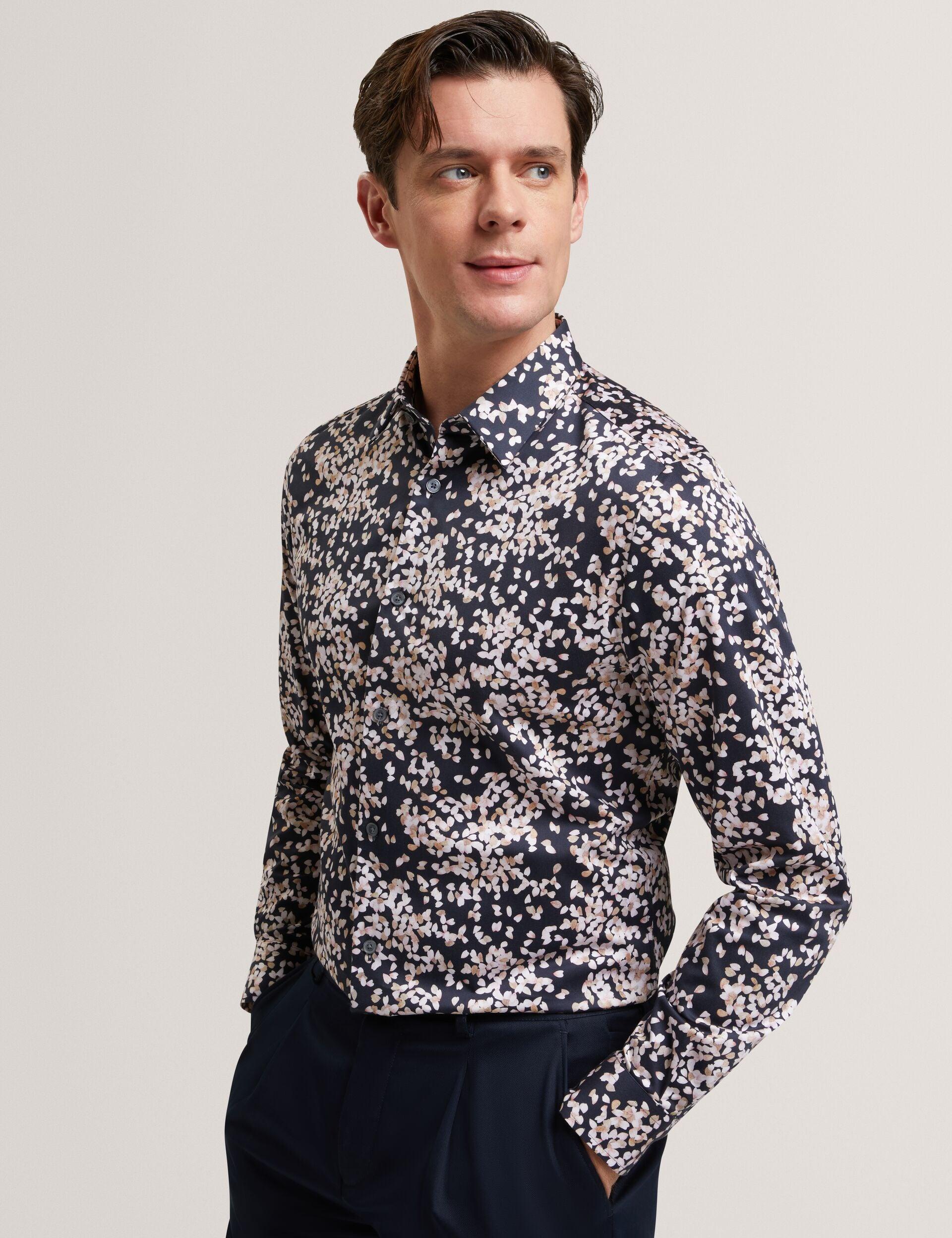 Scattered Petal Slim Long Sleeve Shirt by TED BAKER