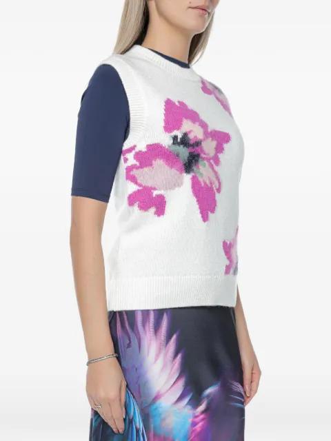 Selenha intarsia-knit floral top by TED BAKER