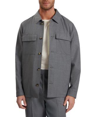 Selwynj Lightweight Wool Blend Shirt Jacket by TED BAKER