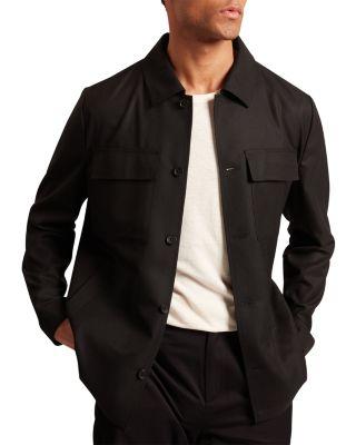 Selwynj Lightweight Wool Blend Shirt Jacket by TED BAKER