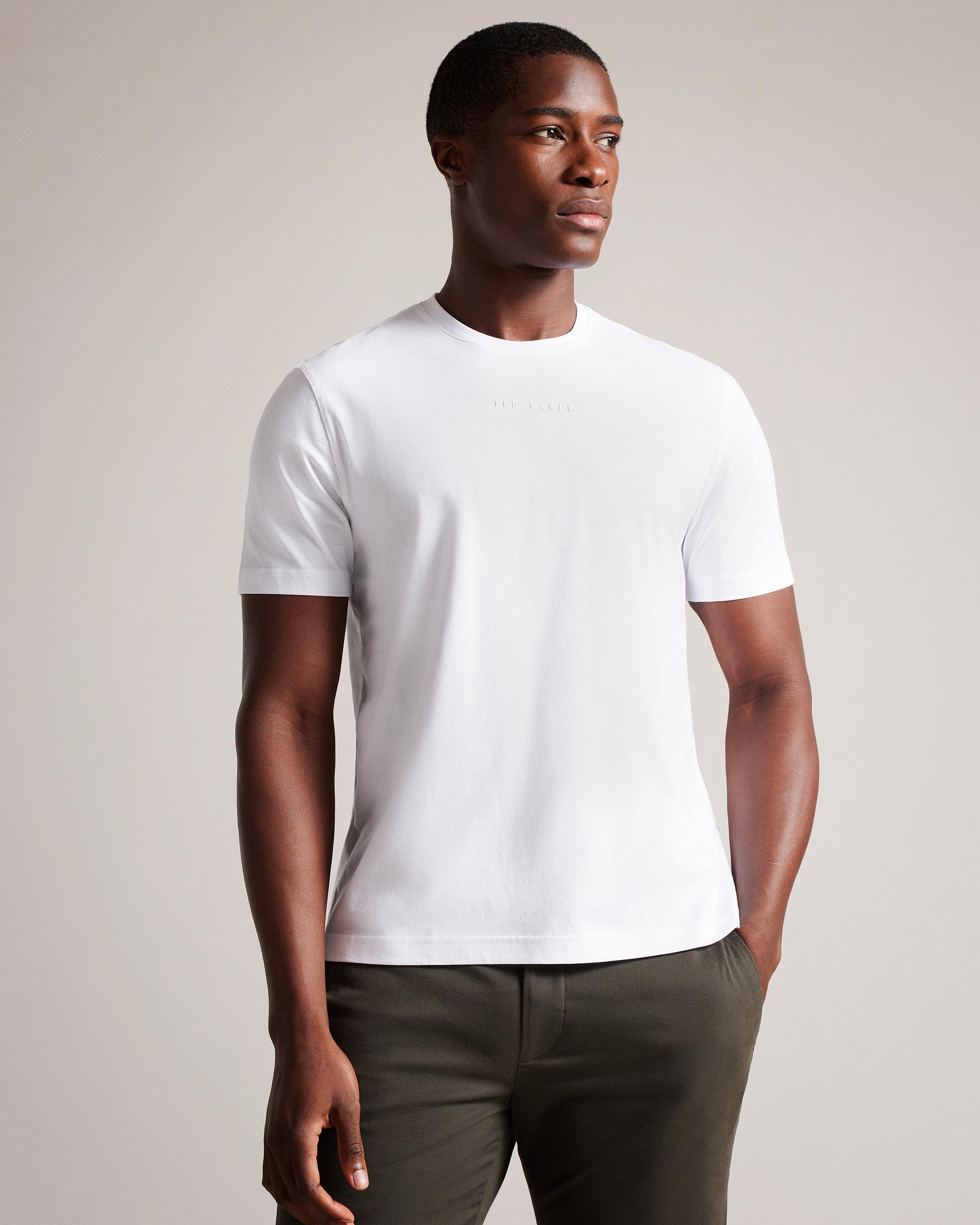 Short Sleeve Branded T-Shirt - WILKIN - White by TED BAKER