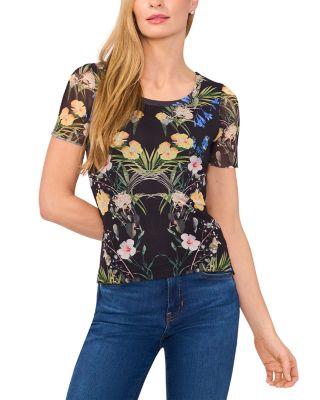 Short Sleeve Crewneck Mesh Top by TED BAKER