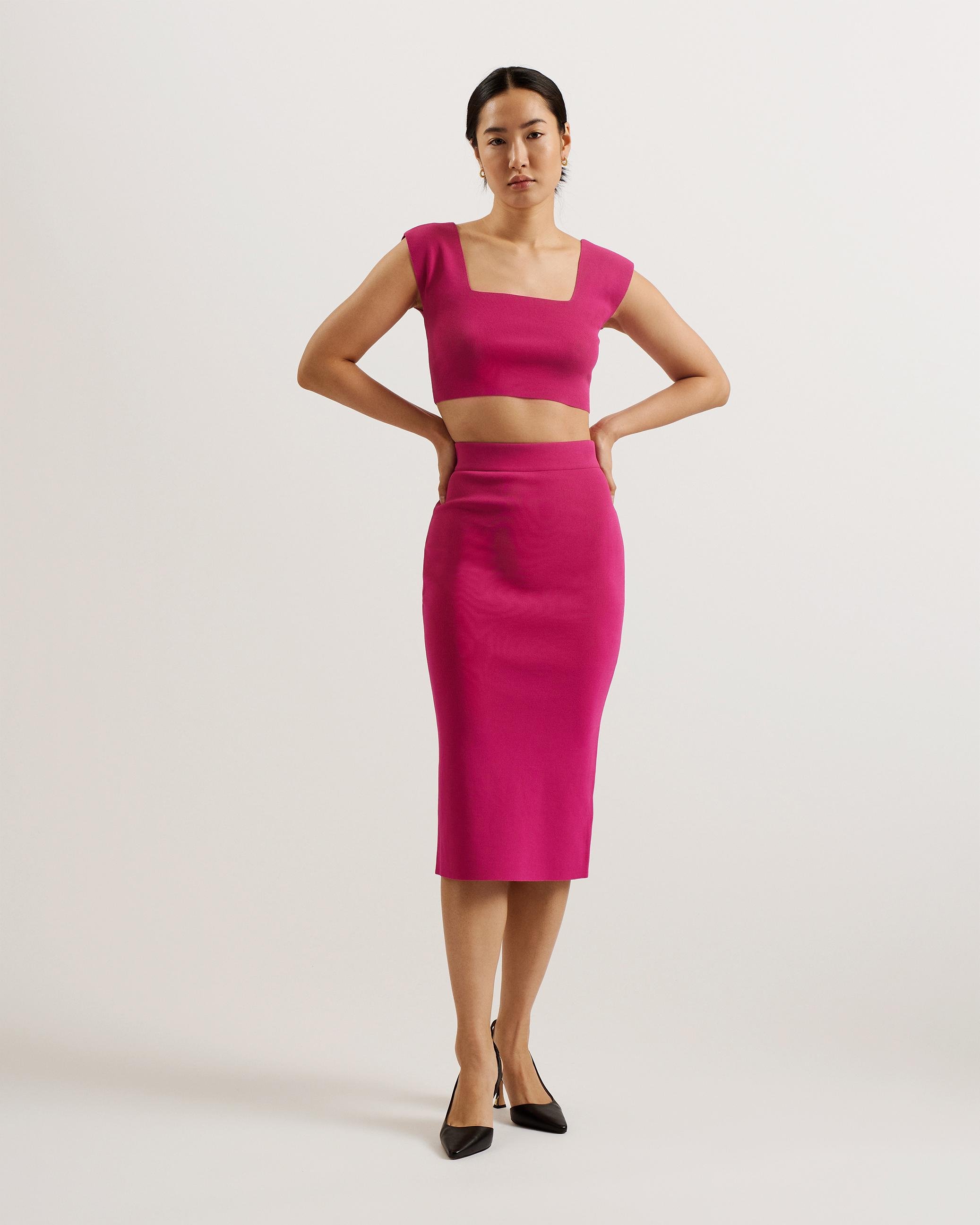 Sleeveless Knitted Crop Top - BRENHA - Purple by TED BAKER