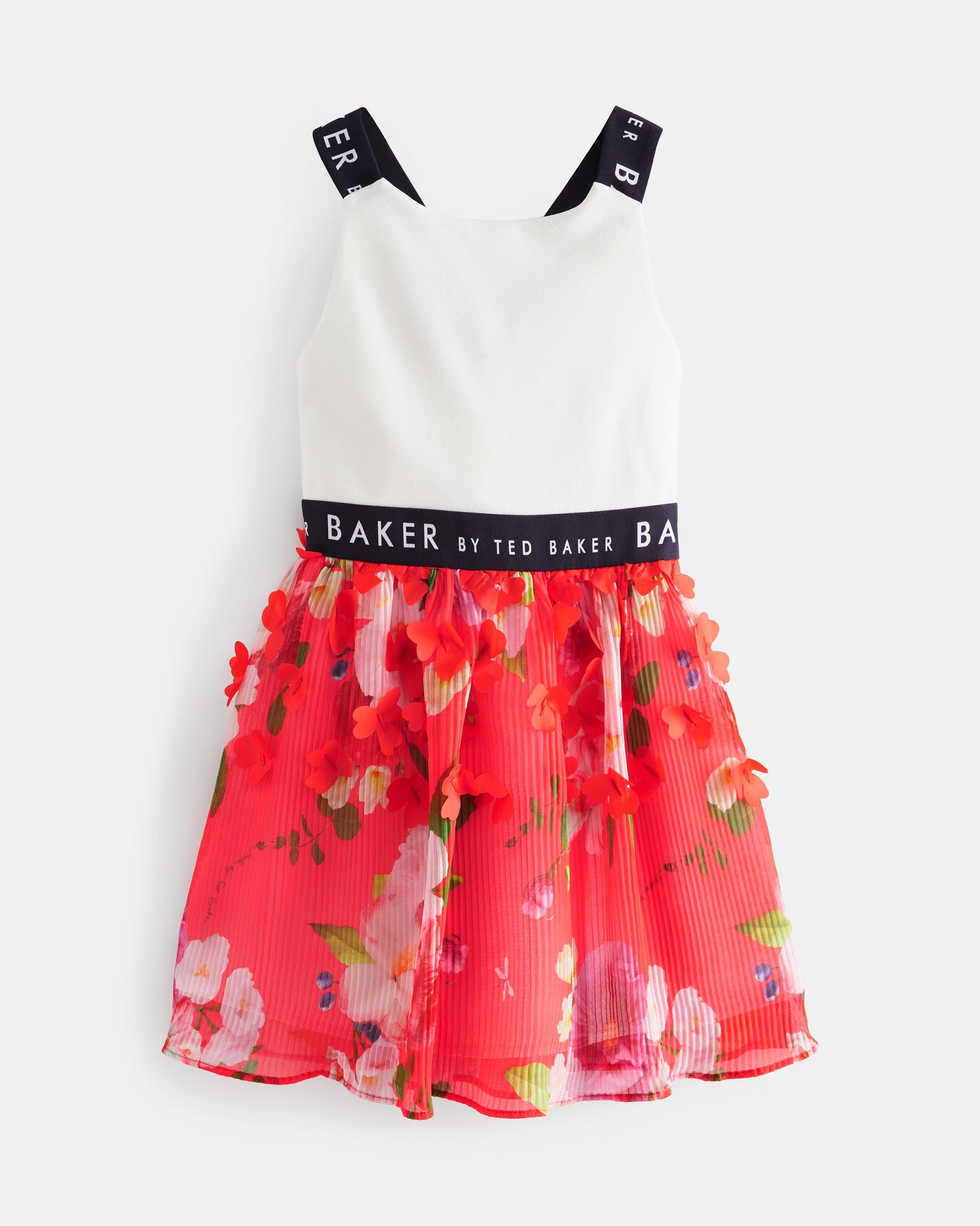 Sleeveless Mockable 3D Flower Dress - PIPIEE - Red by TED BAKER