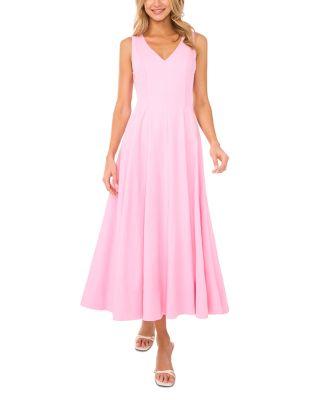 Sleeveless V Neck Pleated Maxi Dress by TED BAKER