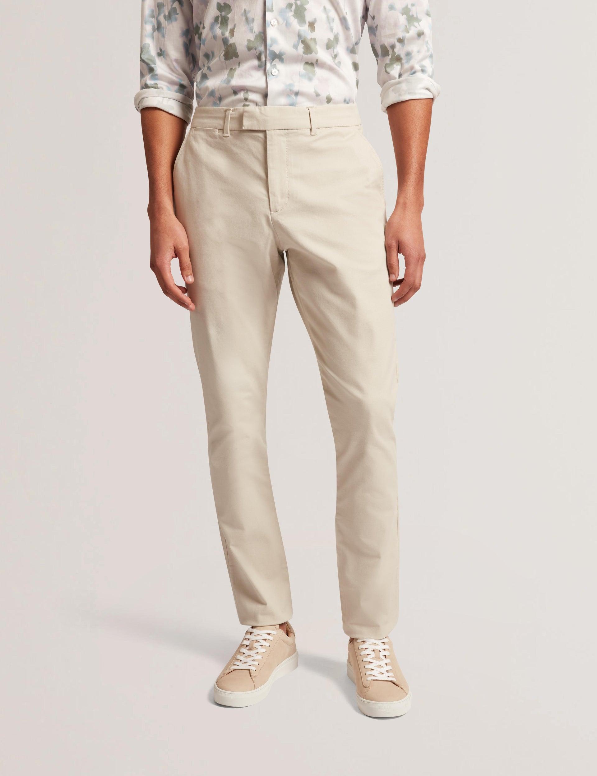 Slim Fit Cotton Blend Chinos by TED BAKER