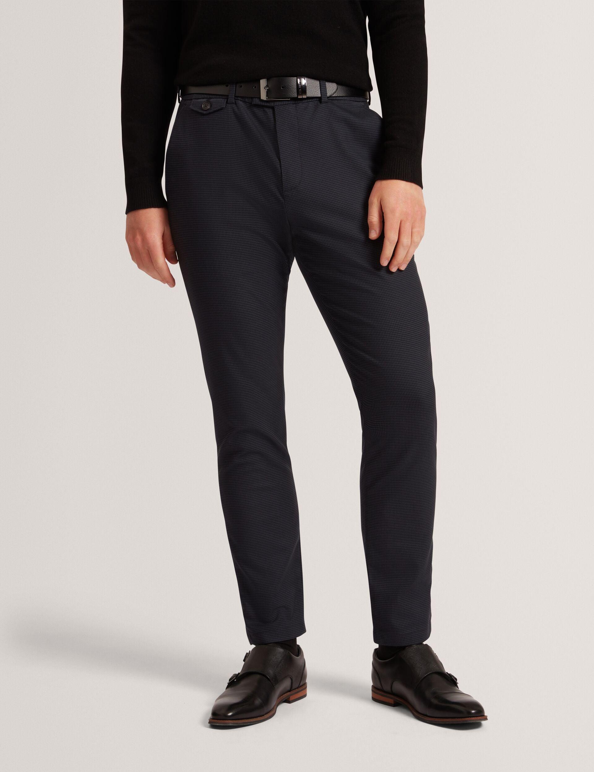 Slim Fit Puppytooth Check Trousers by TED BAKER
