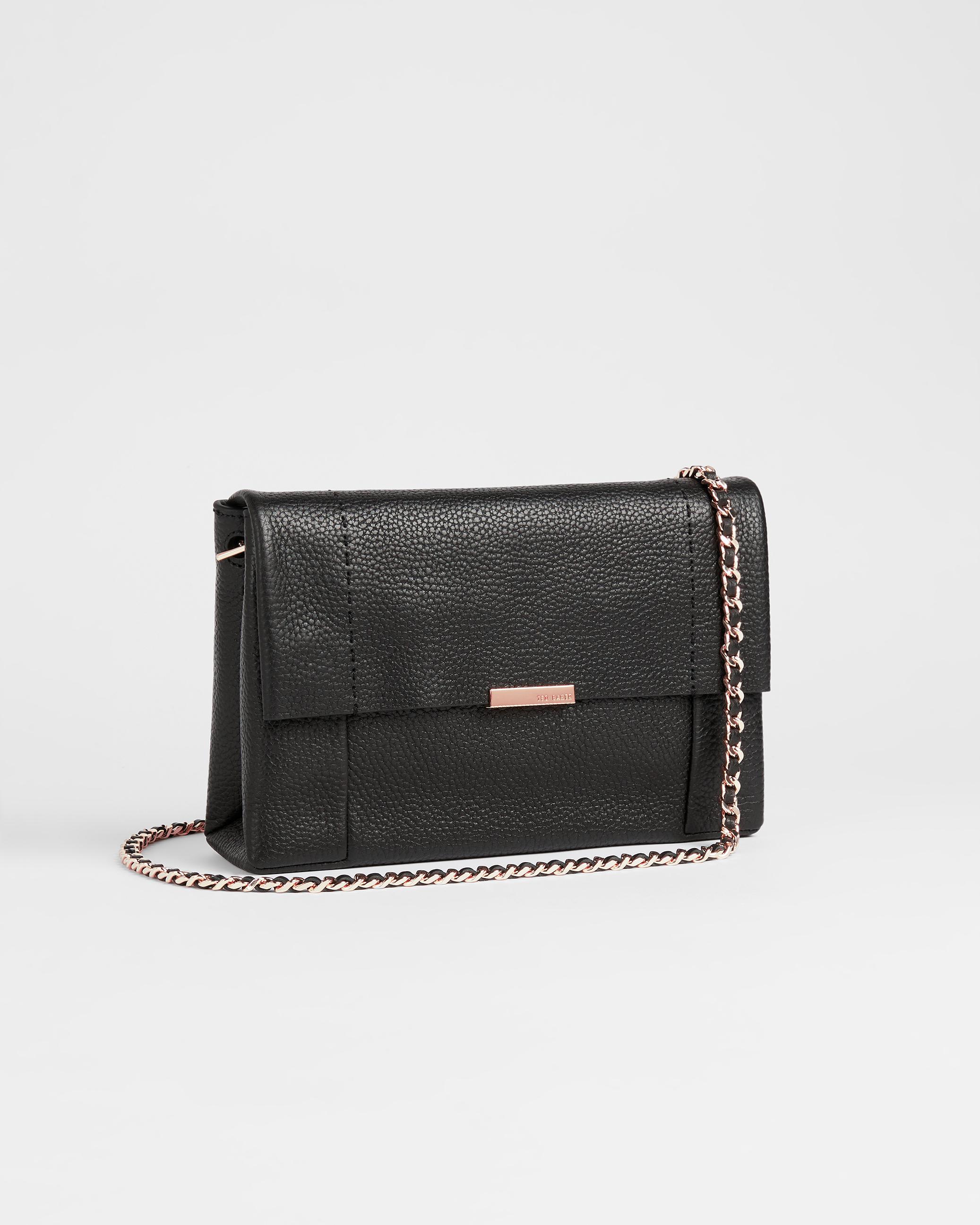 Soft Leather Cross Body Bag - PARSON - Black by TED BAKER