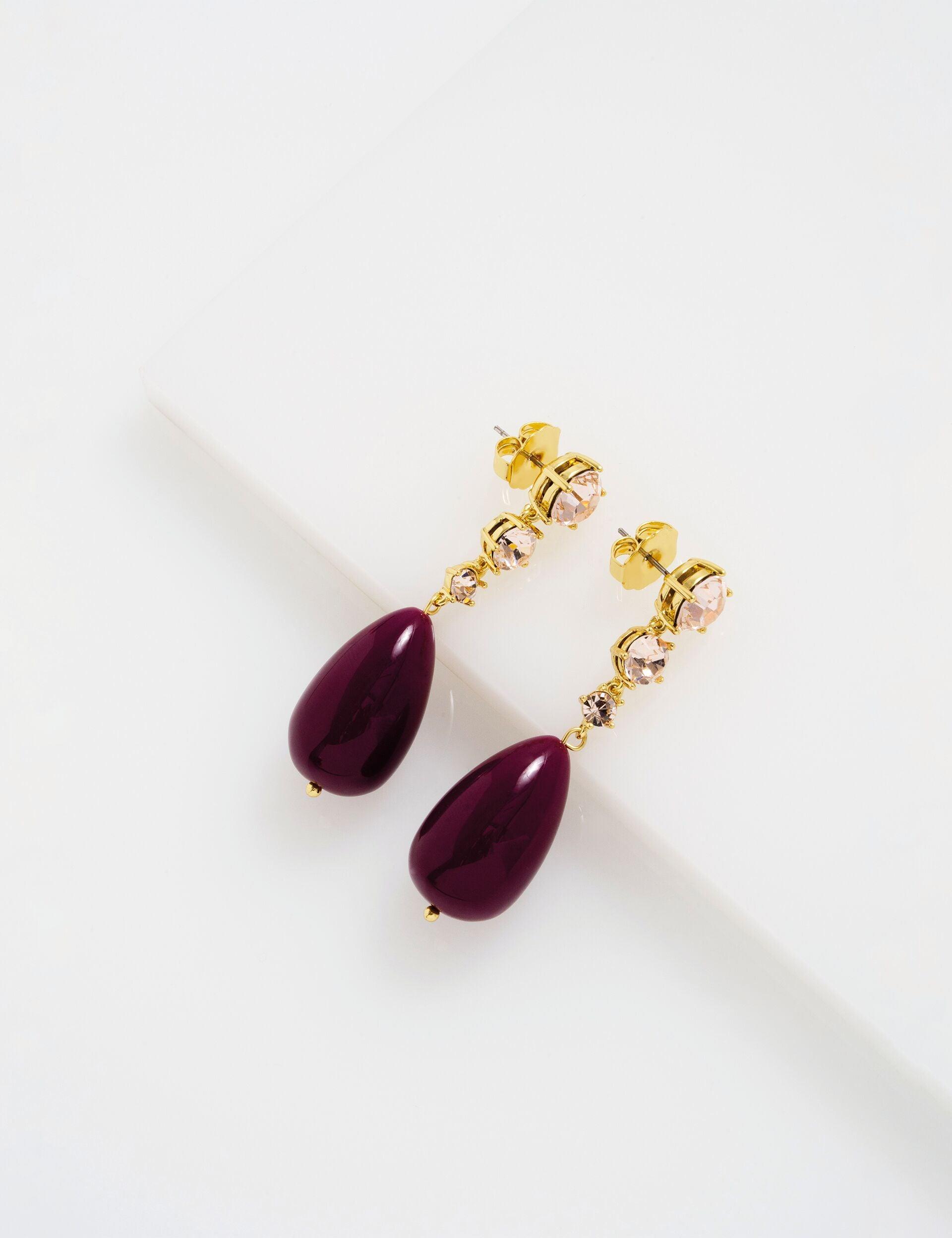 Statement Pendant Crystal Drop Earrings by TED BAKER