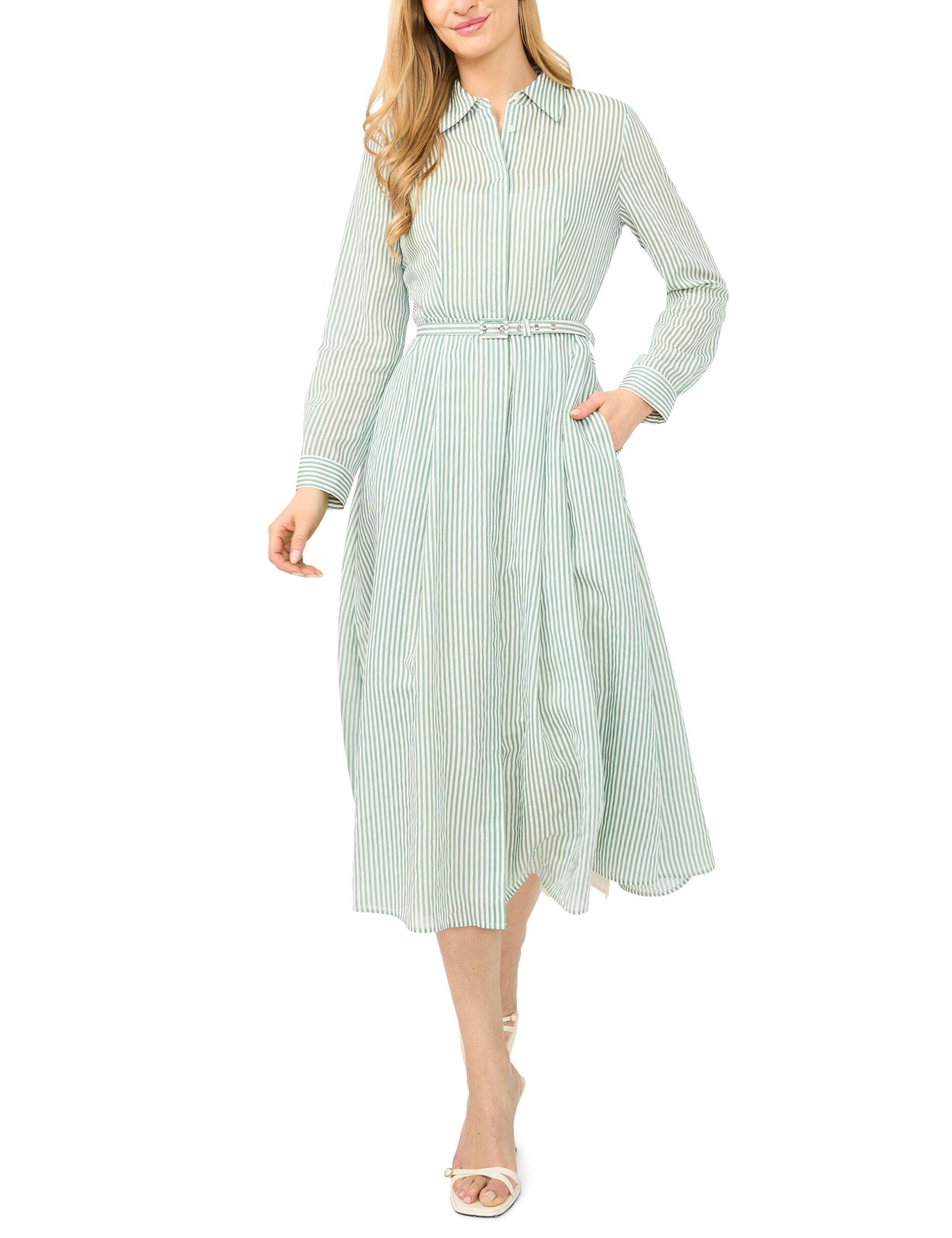 Striped Belted Midi Shirt Dress by TED BAKER