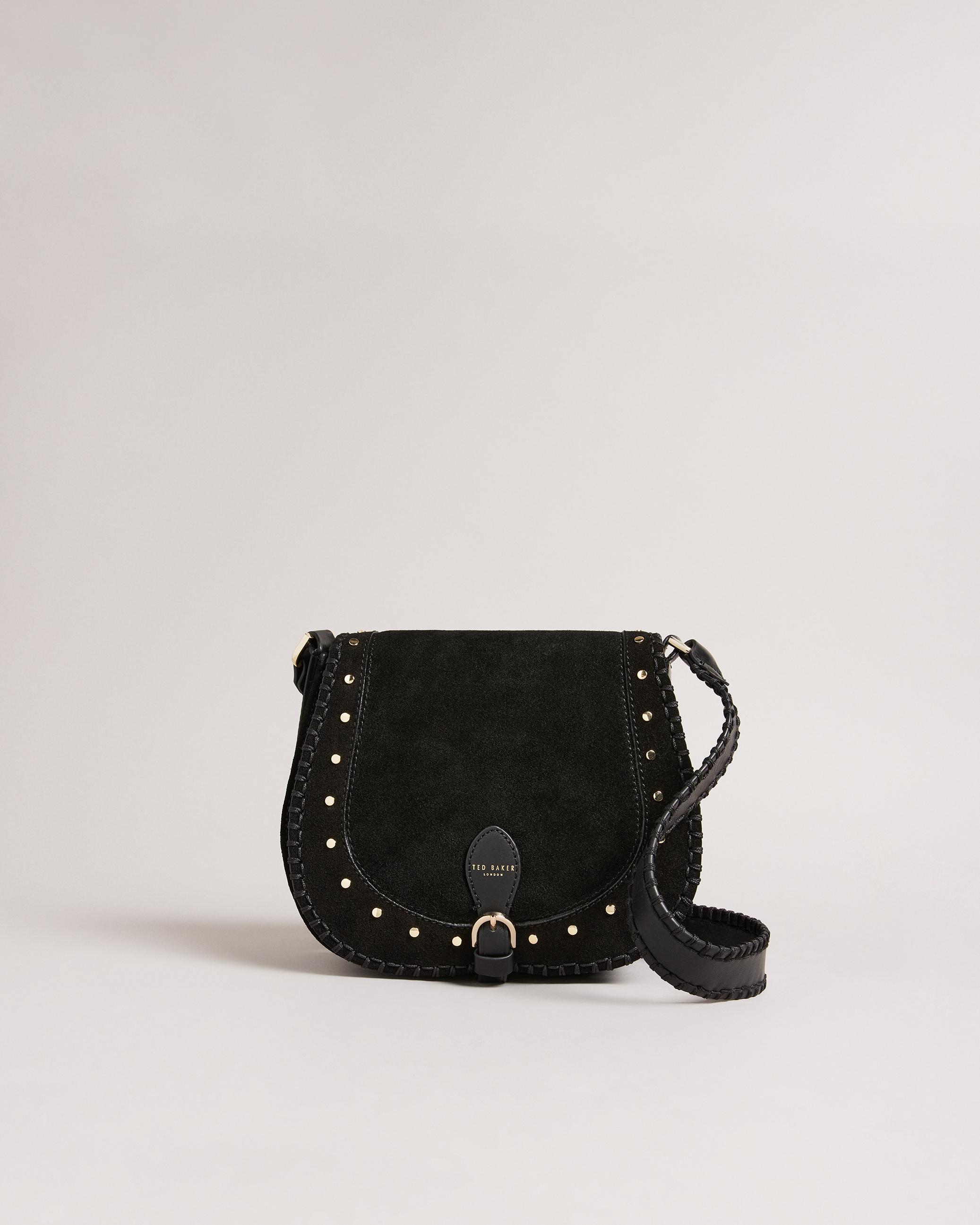 Suede Studded Saddle Bag - KALRIN - Black by TED BAKER Suede Studded Saddle Bag - KALRIN - Black by TED BAKER