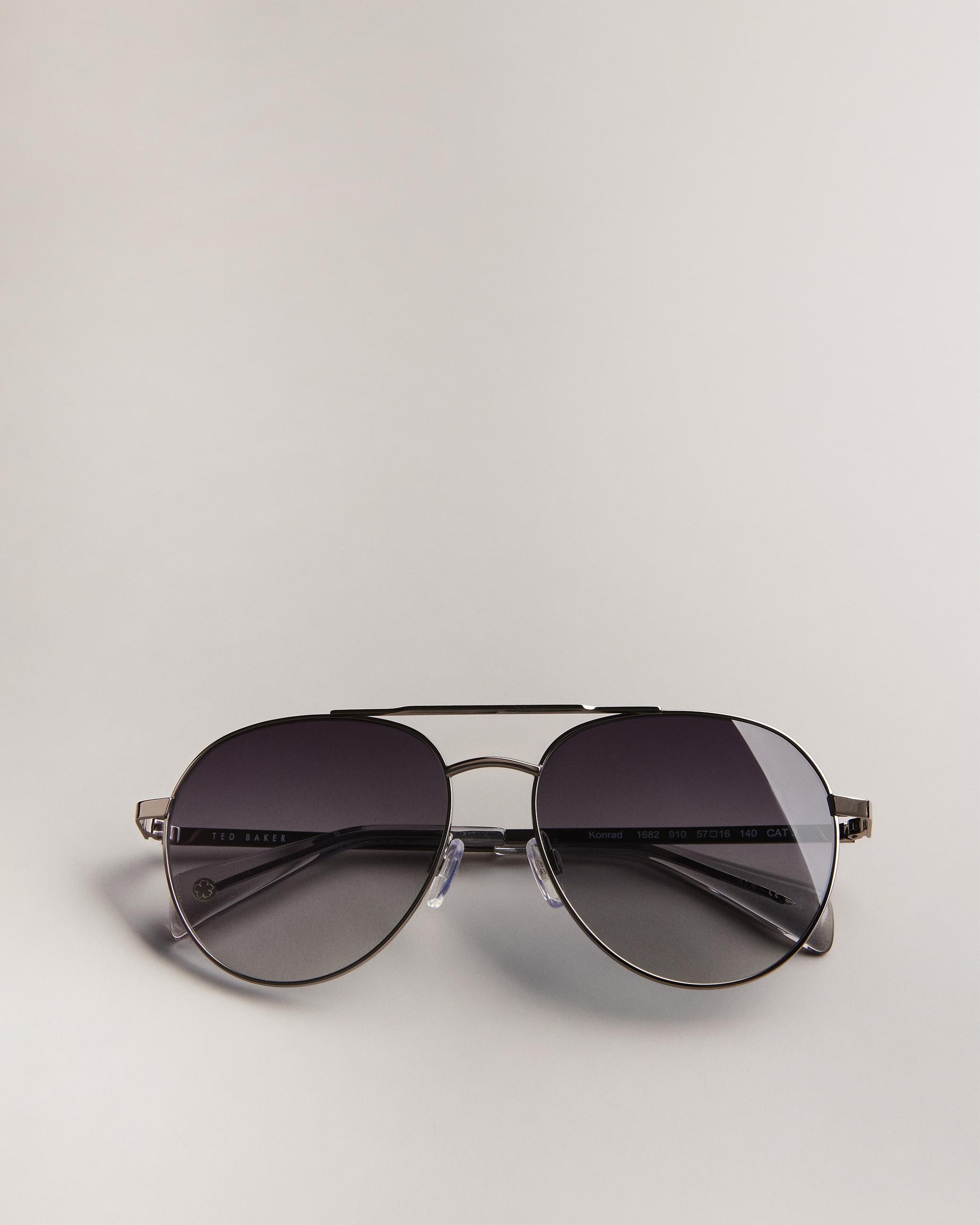 TB168291057 Metal Aviator Sunglasses - KONRAAD - Gunmetal by TED BAKER