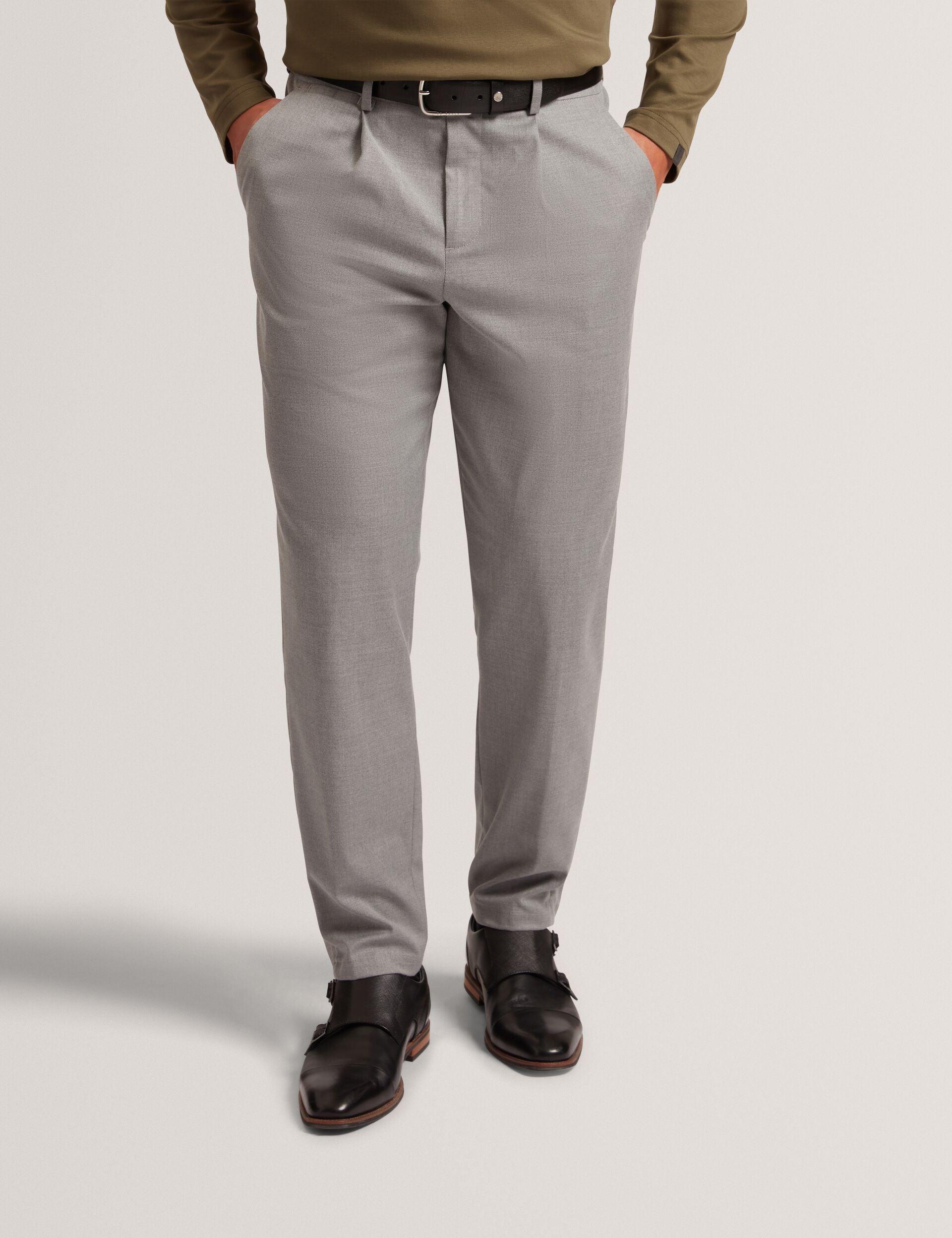 Tapered Fit Pleated Smart Trousers by TED BAKER