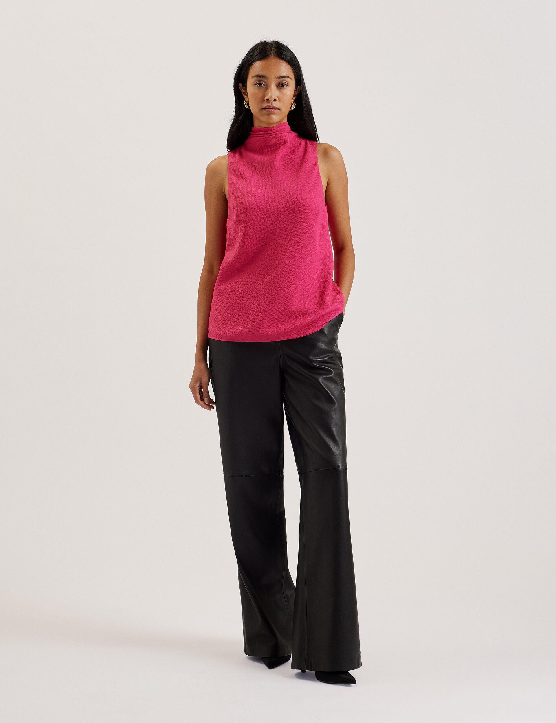 Textured High Neck Sleeveless Top by TED BAKER
