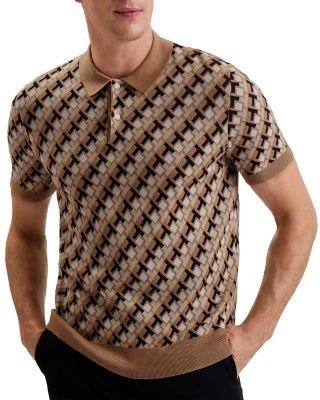 Textured Jacquard Polo Shirt by TED BAKER