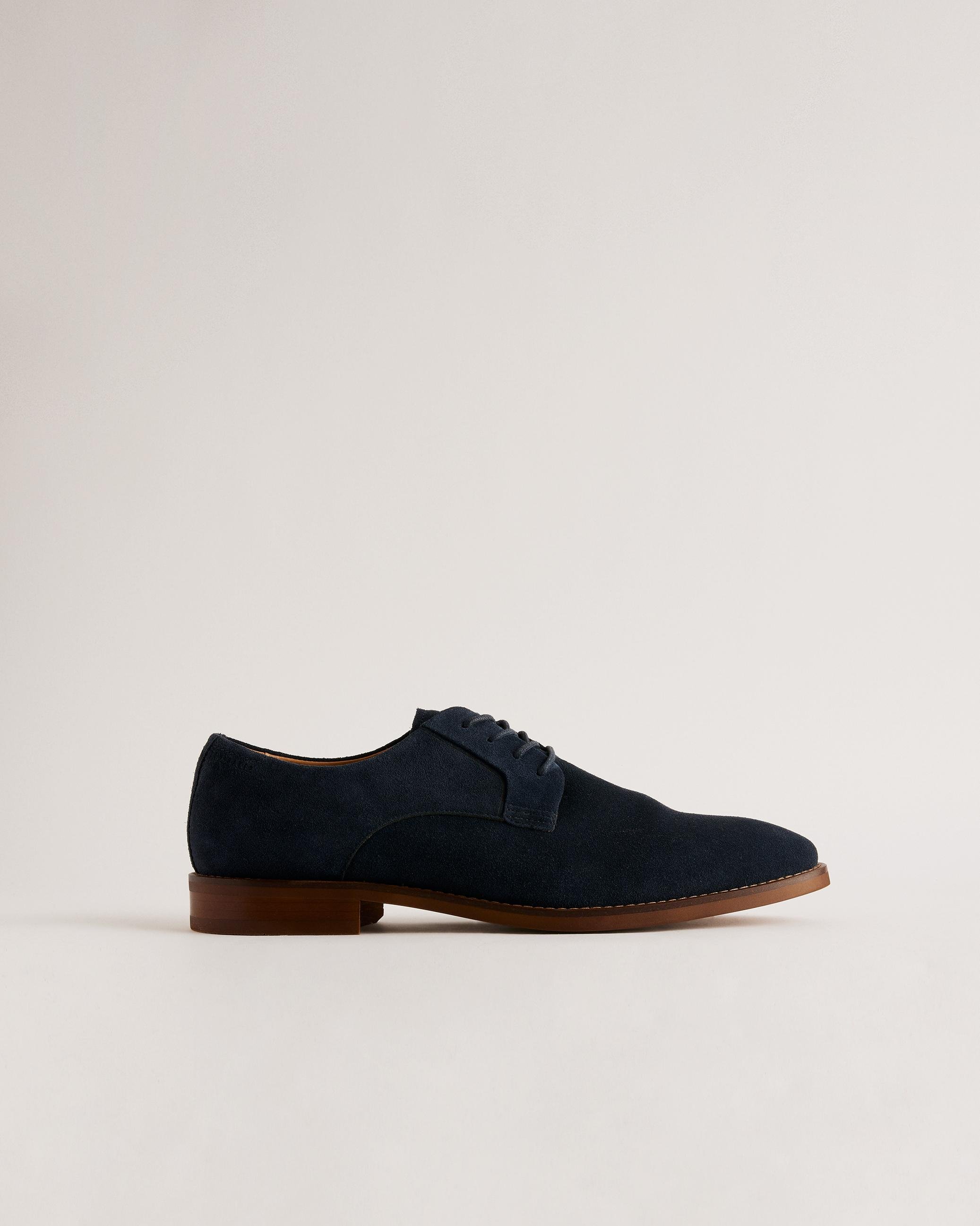 Textured Leather Derby Shoes - RREGENT - Navy by TED BAKER