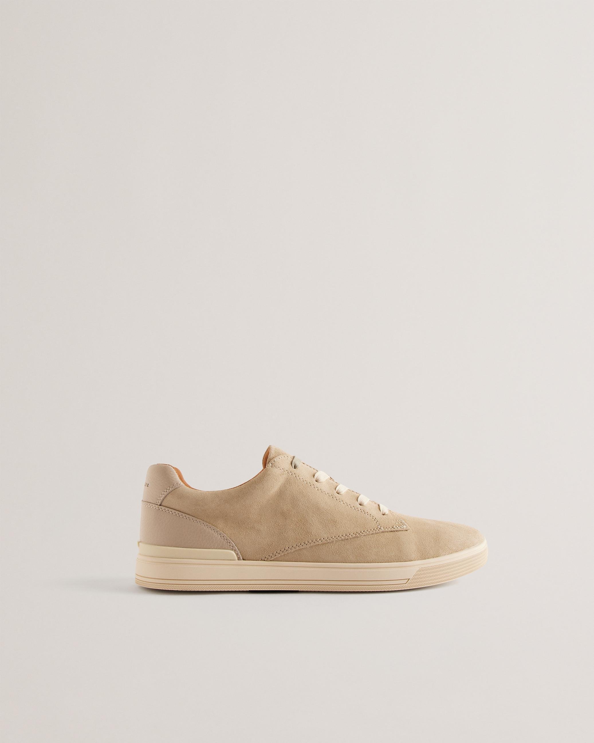 Textured Leather Low Top Trainers - BRENTFD - Natural by TED BAKER