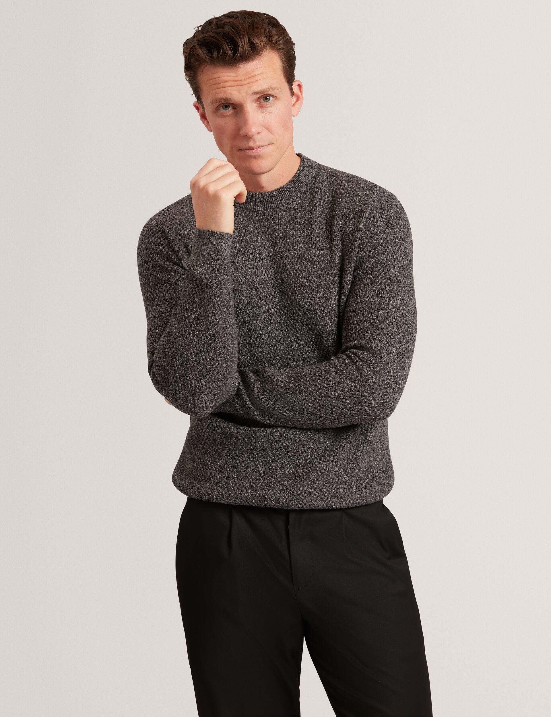 Textured Stitch Marled Knit Jumper by TED BAKER