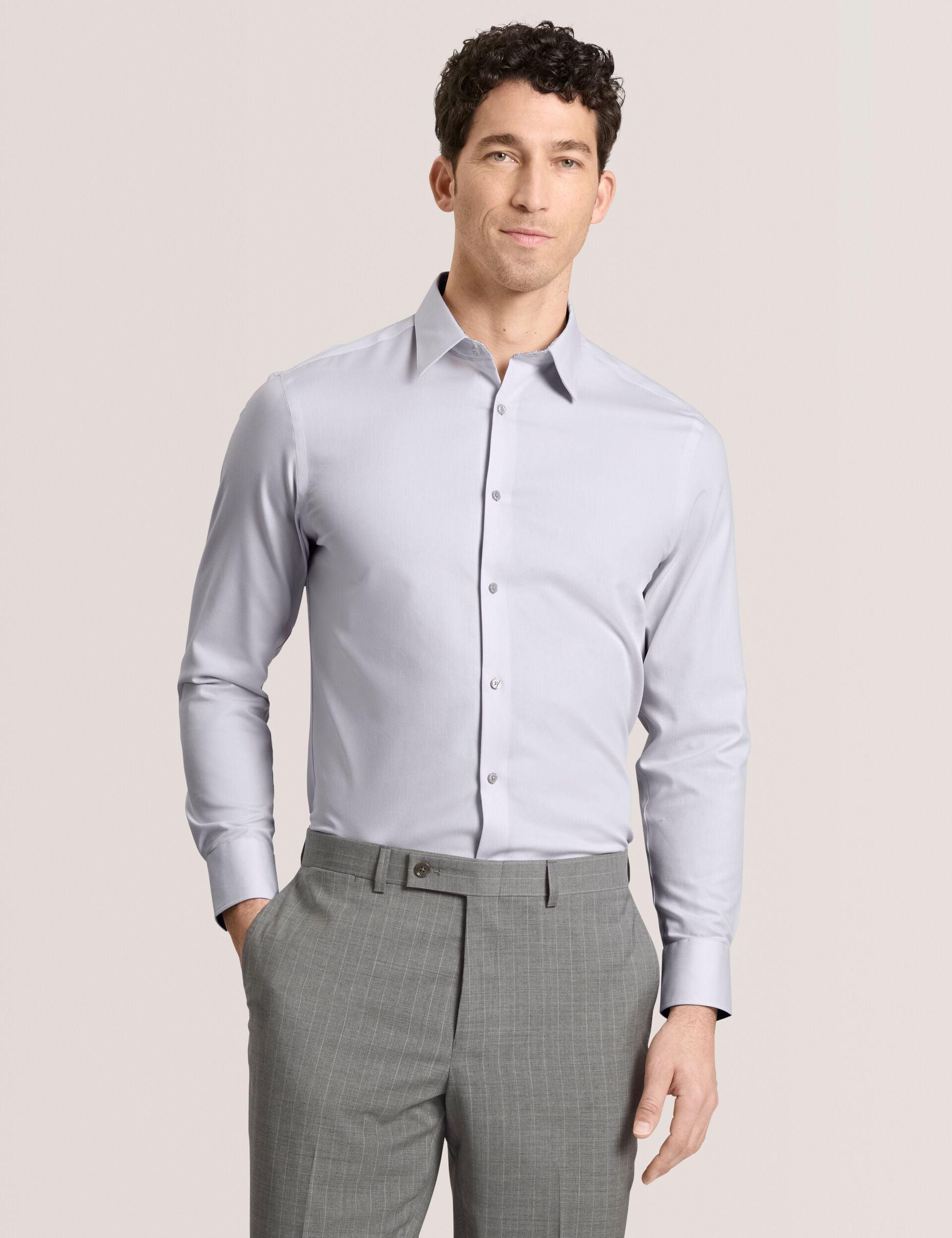 Textured Stretch Cotton Slim Fit Shirt by TED BAKER