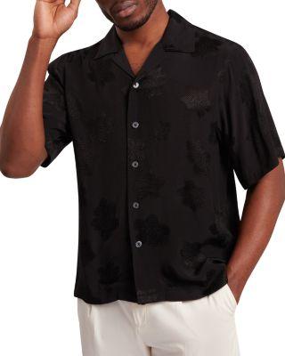 Thovan Short Sleeve Relaxed Fit Mesh Cut Out Shirt by TED BAKER