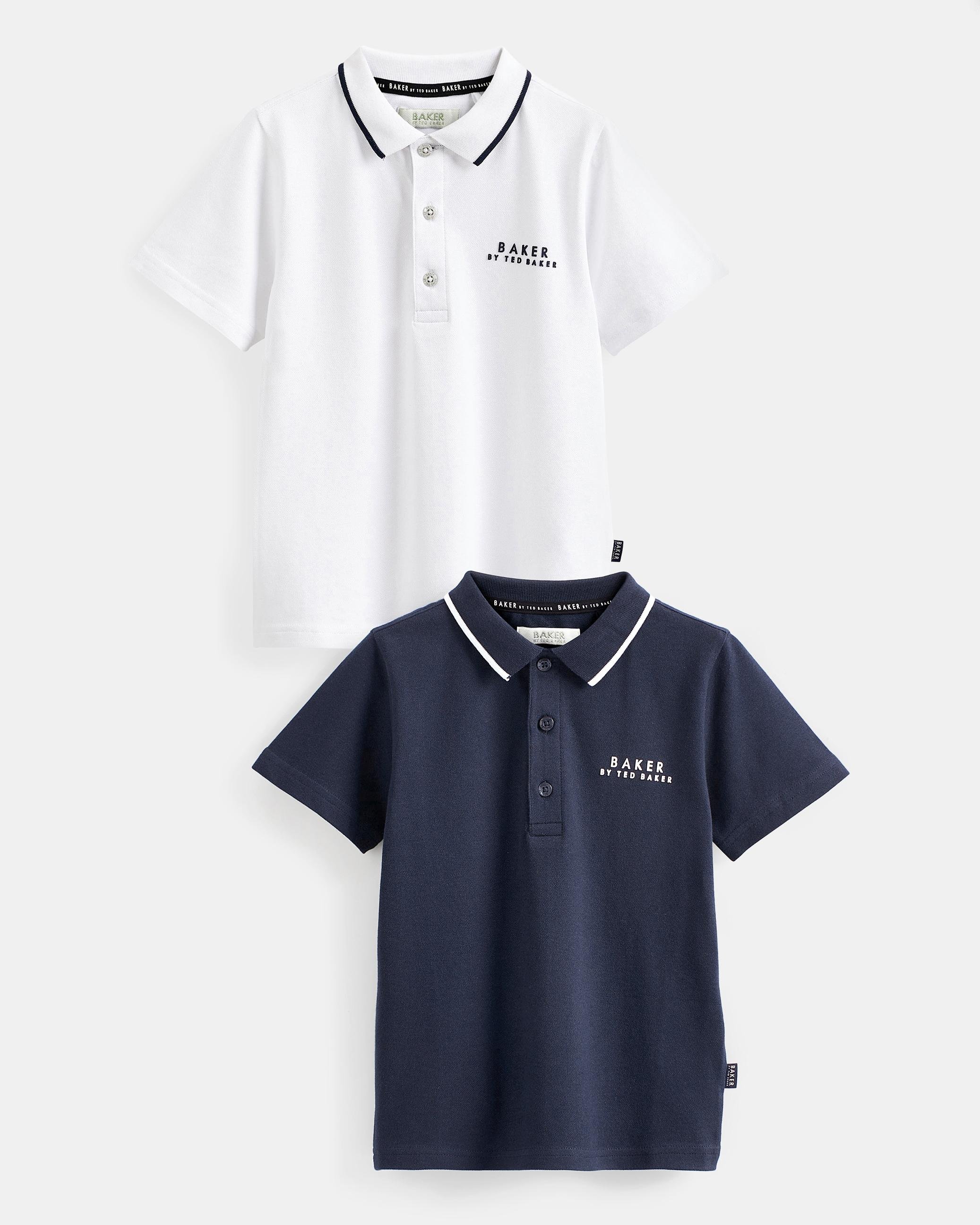 Two Pack Of Assorted Branded Polo Shirts - NIIKOLA - Navy by TED BAKER