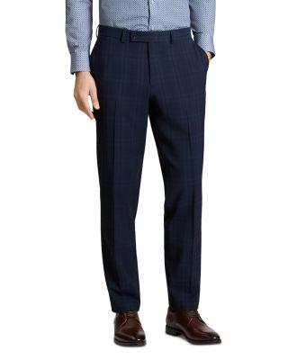 Winter Modern Fit Navy Plaid Suit Pants by TED BAKER