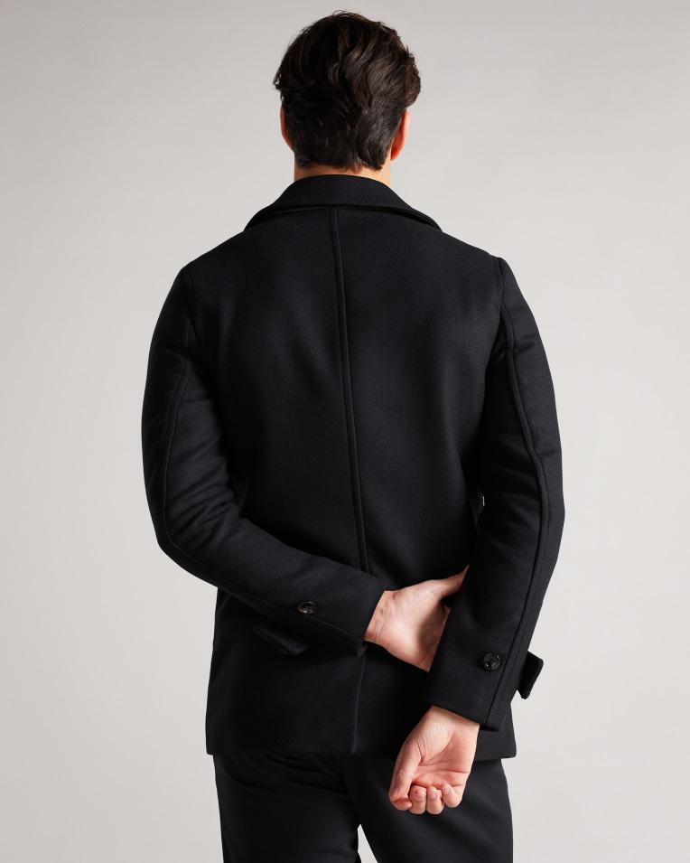 Wool Peacoat - GRILLDD - Black by TED BAKER